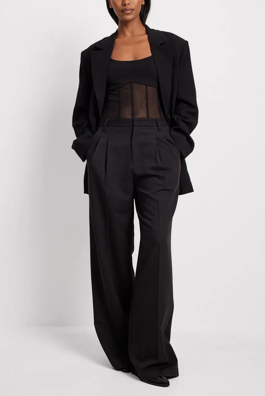 F. I. X. Brand Wonder Where Women's Black Shaper Bodysuit Lace