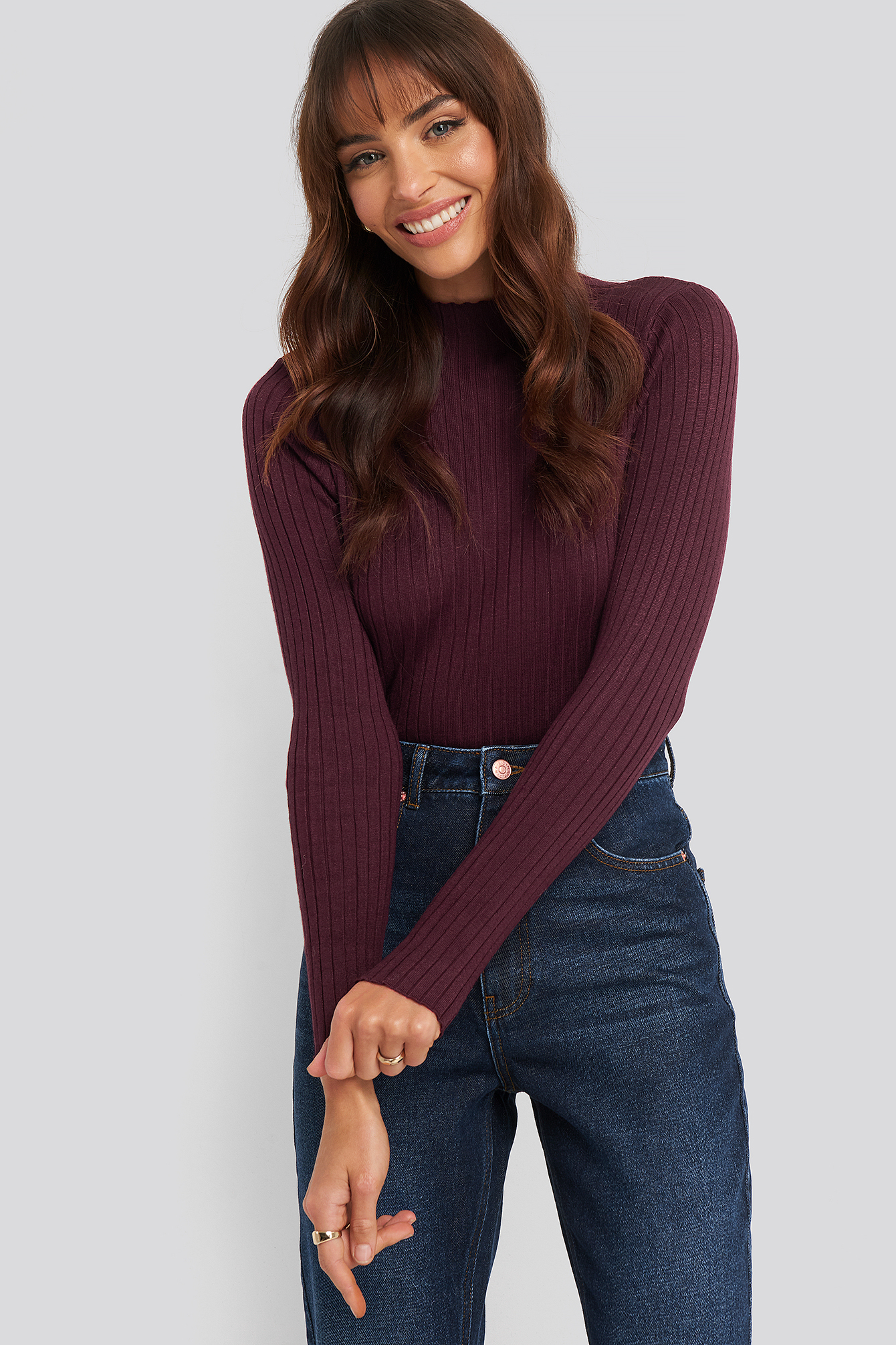 burgundy polo sweater