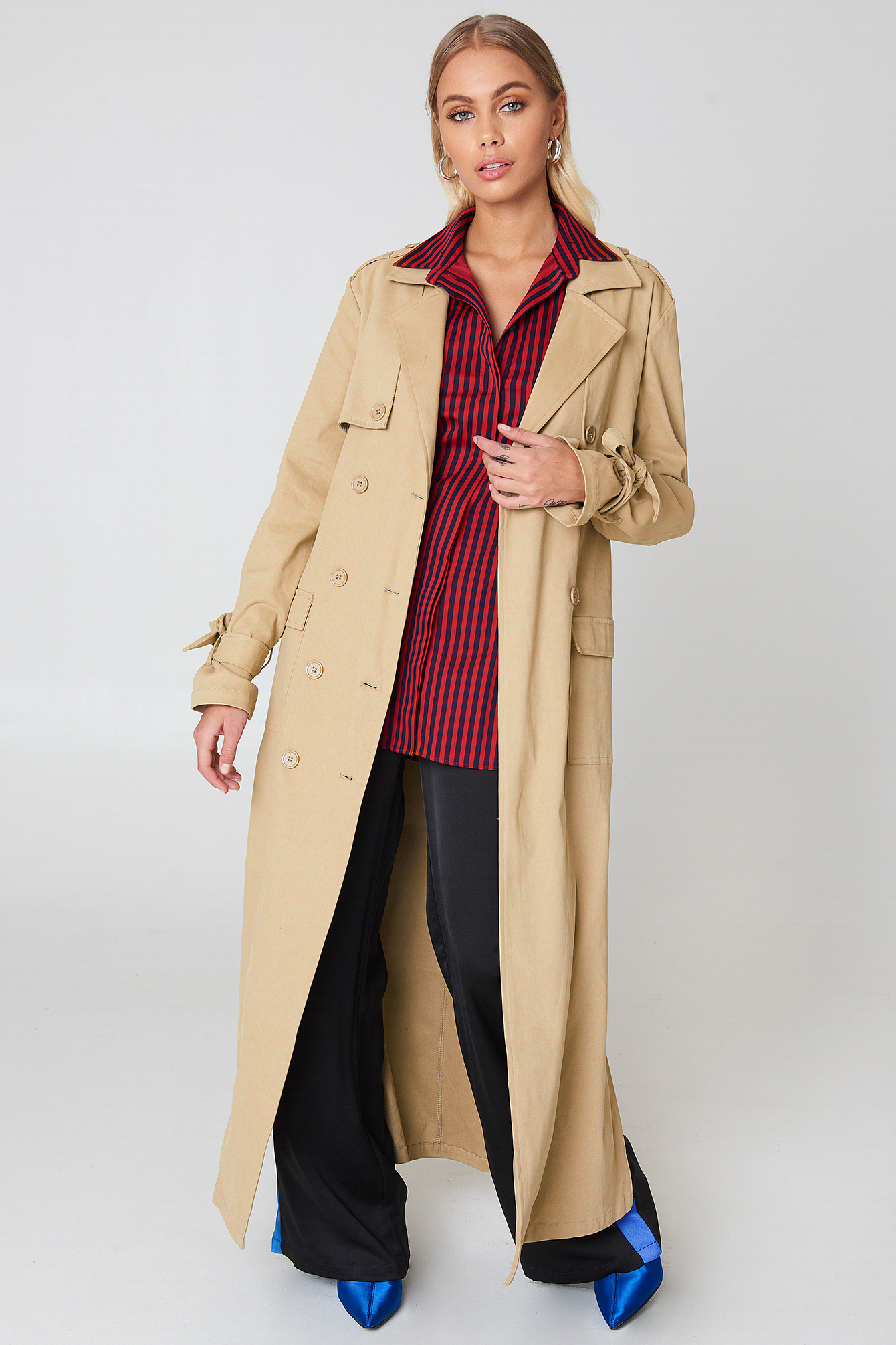 Ankle Trench Coat Beige | na-kd.com