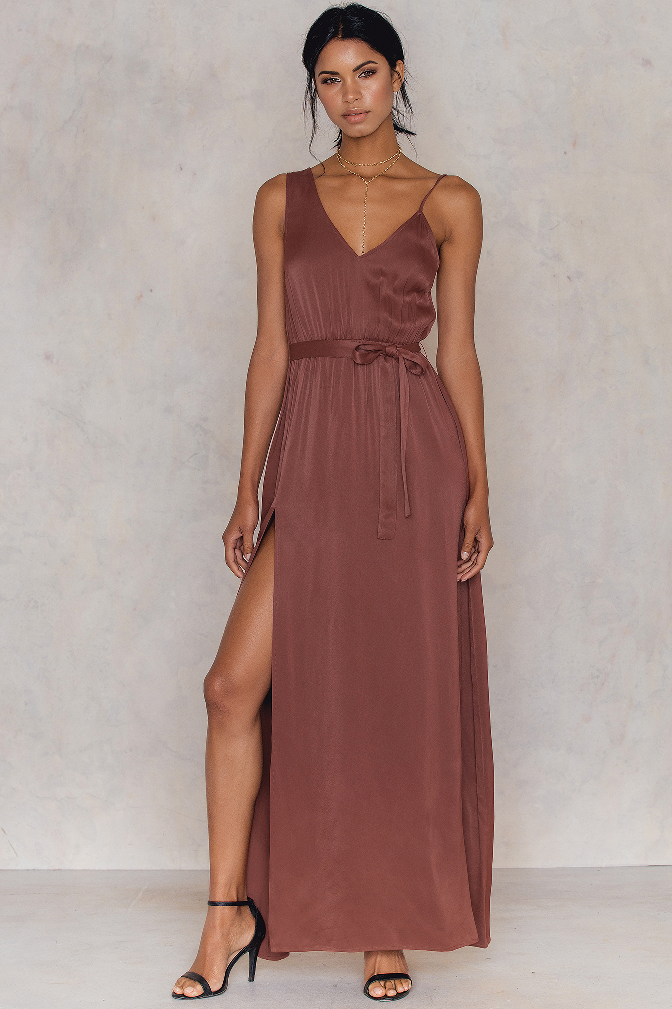 Asymmetric Maxi Dress Red | NA-KD