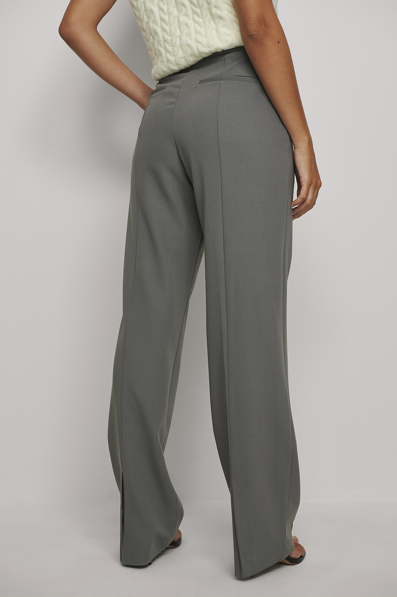 Buy Natural Grey  WideLeg Trousers Online on Brown Living  Womens trouser