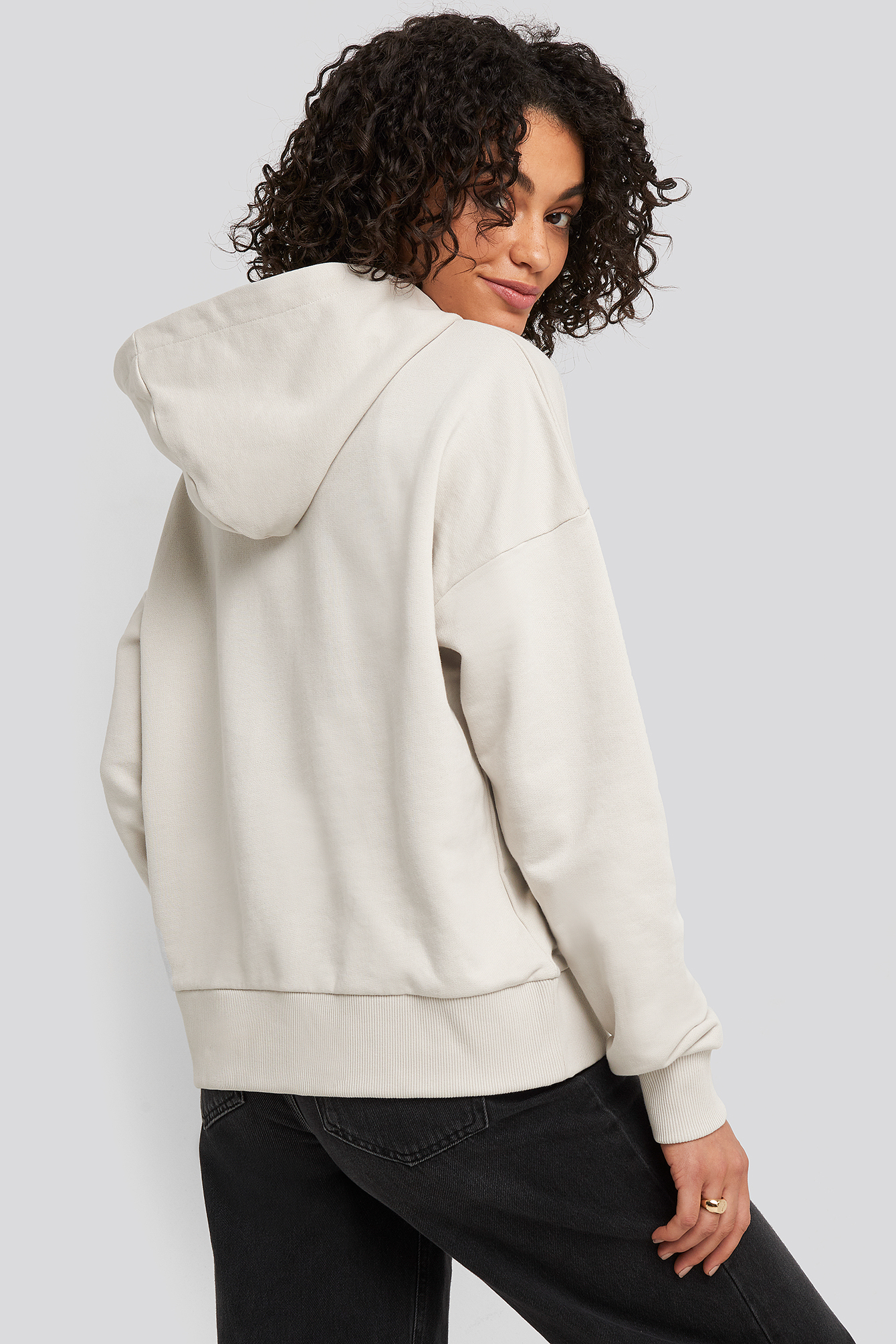 Basic Wide Hoodie White | na-kd.com