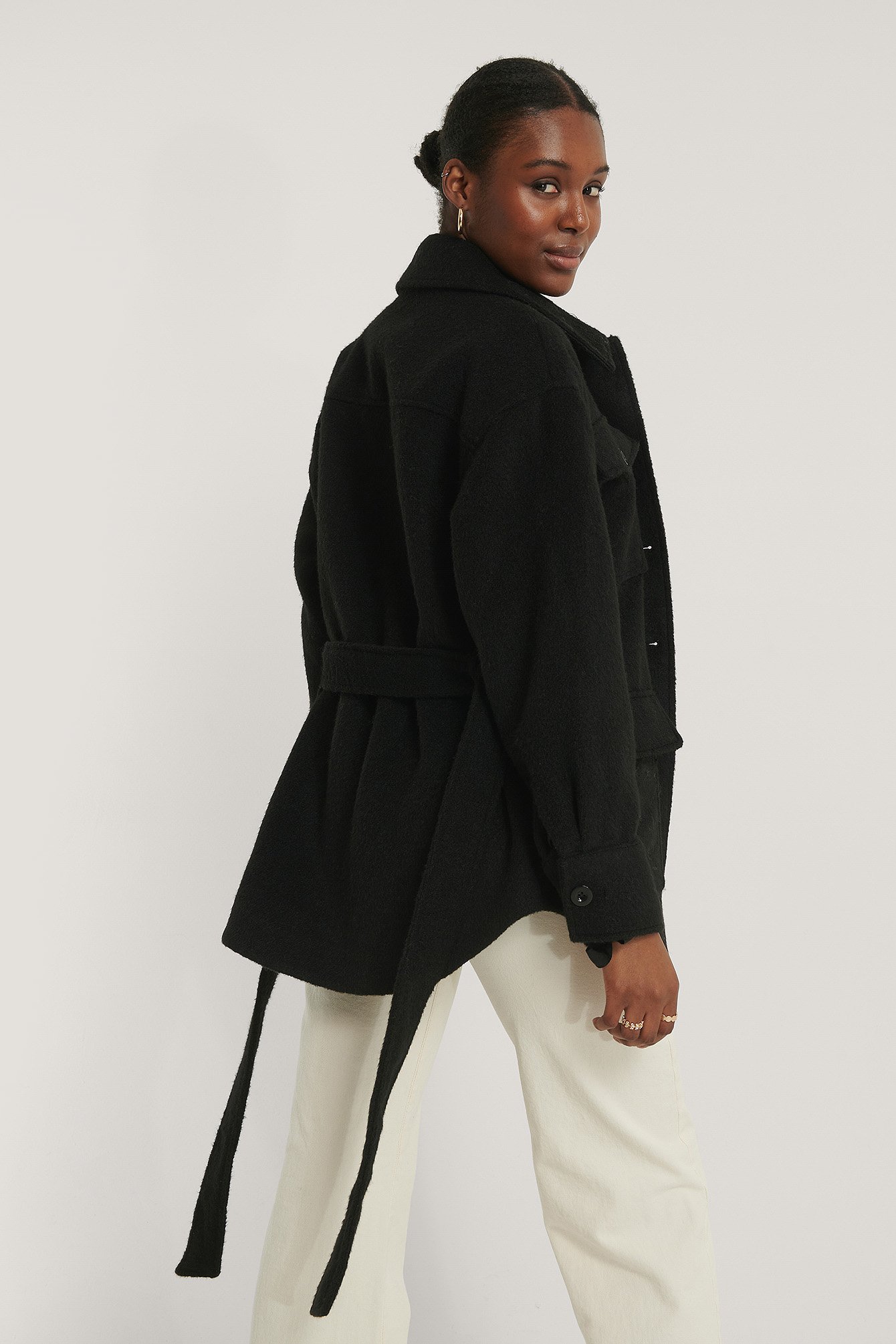 Belted Jacket Black | na-kd.com