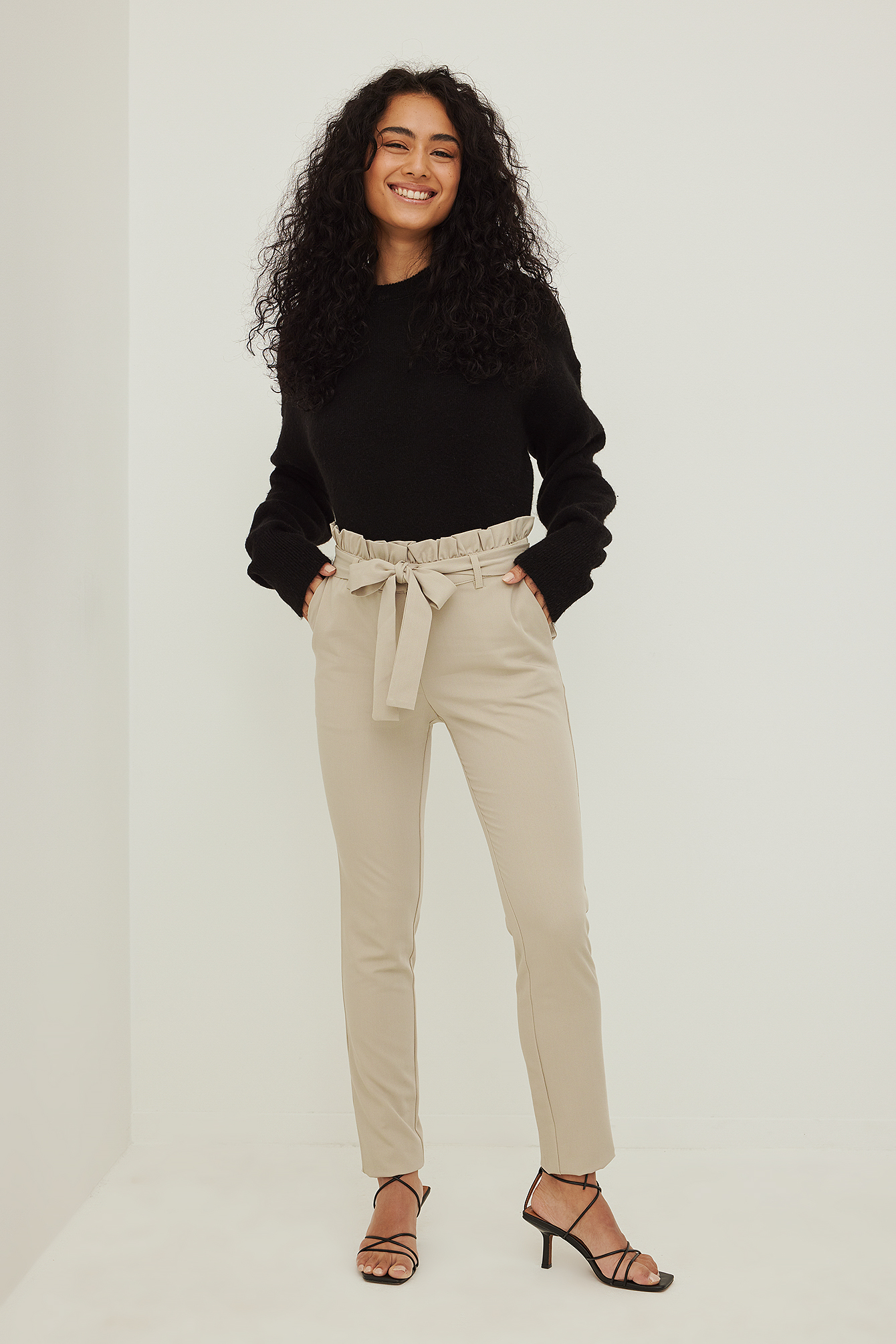 Calvin Klein Jeans ELONGATED PANTS - Trousers - black - Zalando.co.uk