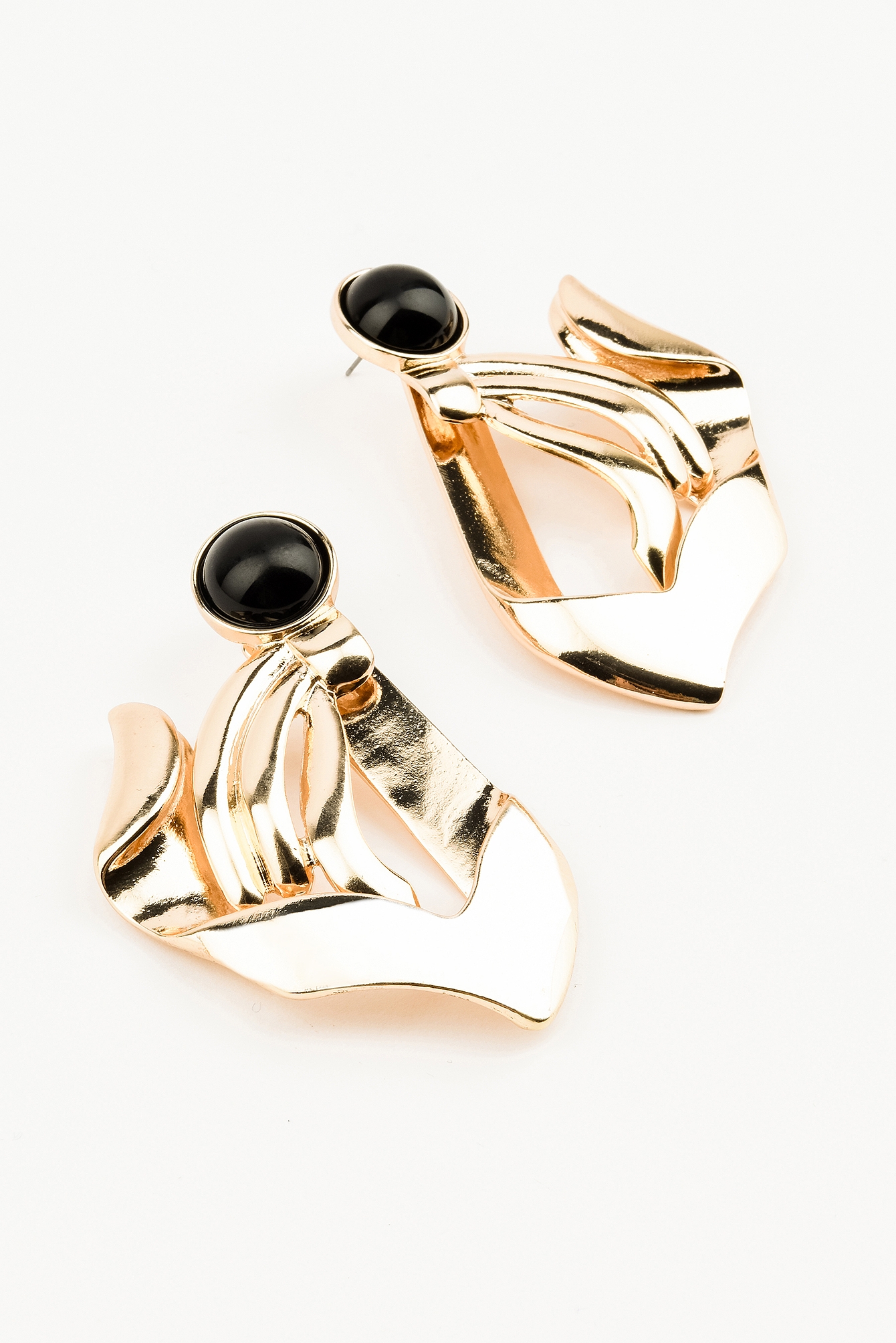Big Asymmetric Earrings Gold | na-kd.com