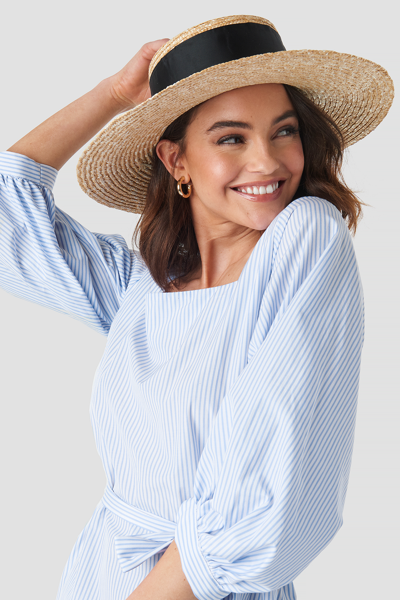 ribbon straw hat