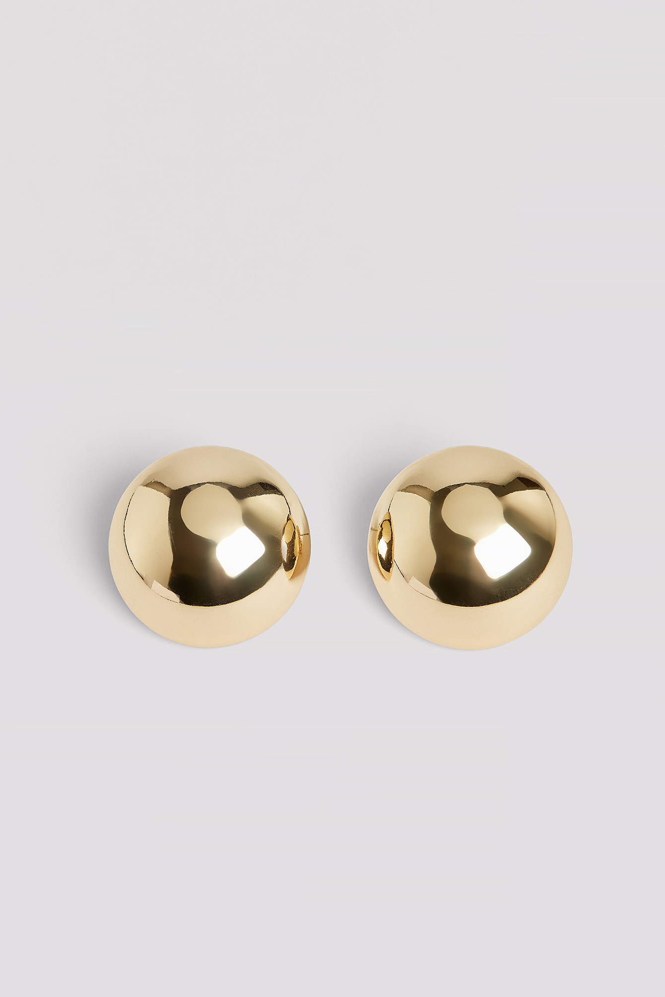Big Rounded Earrings Gold | NA-KD