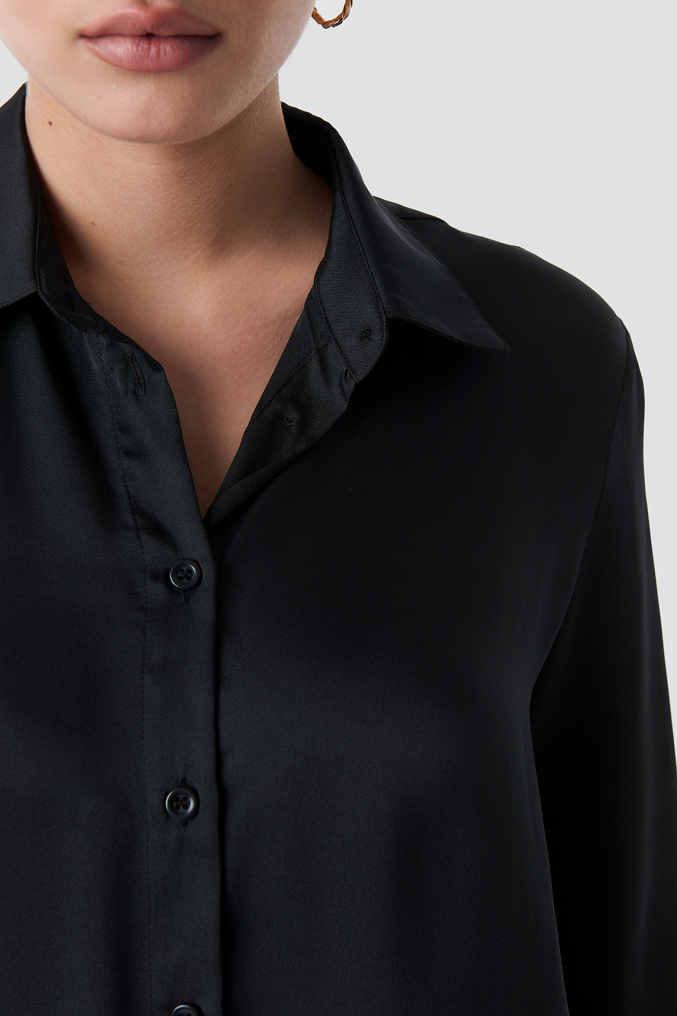 Button Up Blouse Black | NA-KD