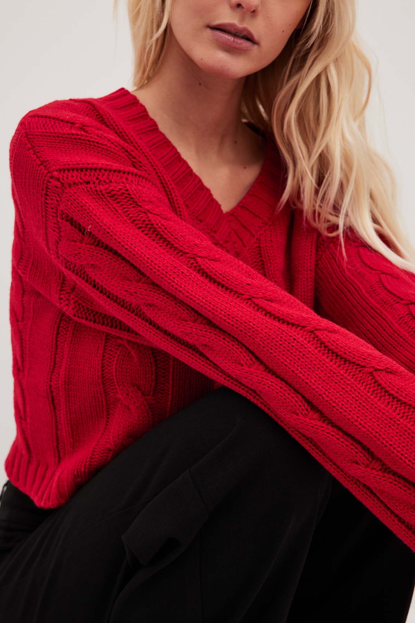Womens Red Sweaters