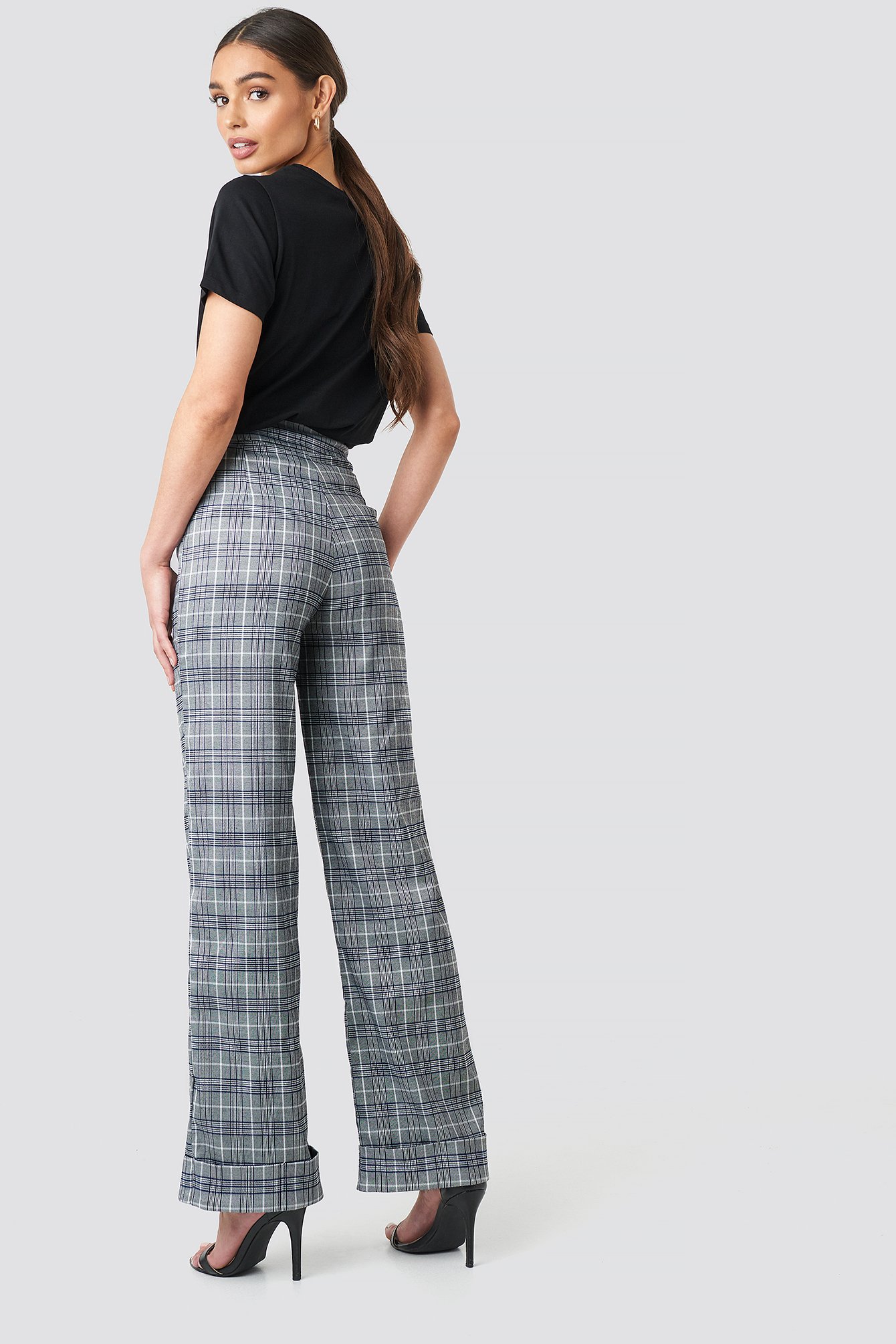 wide leg tapered pants