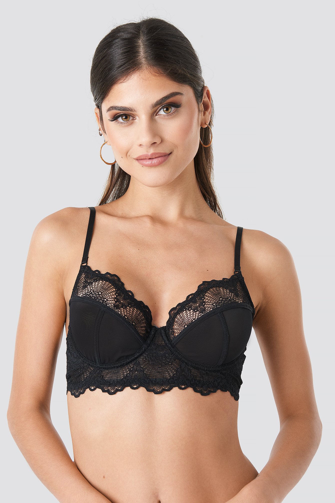 Combined Lace Cup Bra Black Na 
