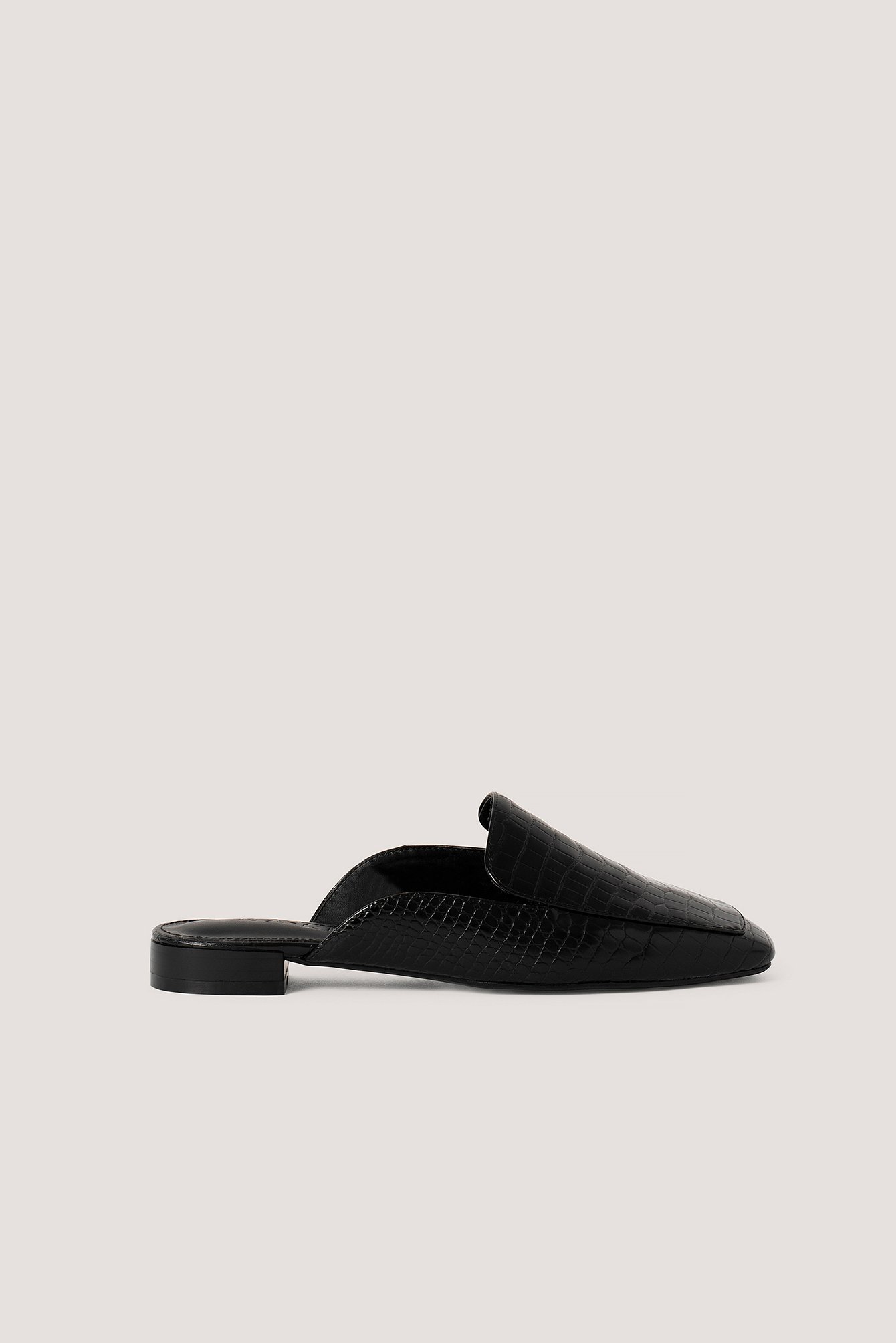 Croc Slip In Loafers Black | NA-KD