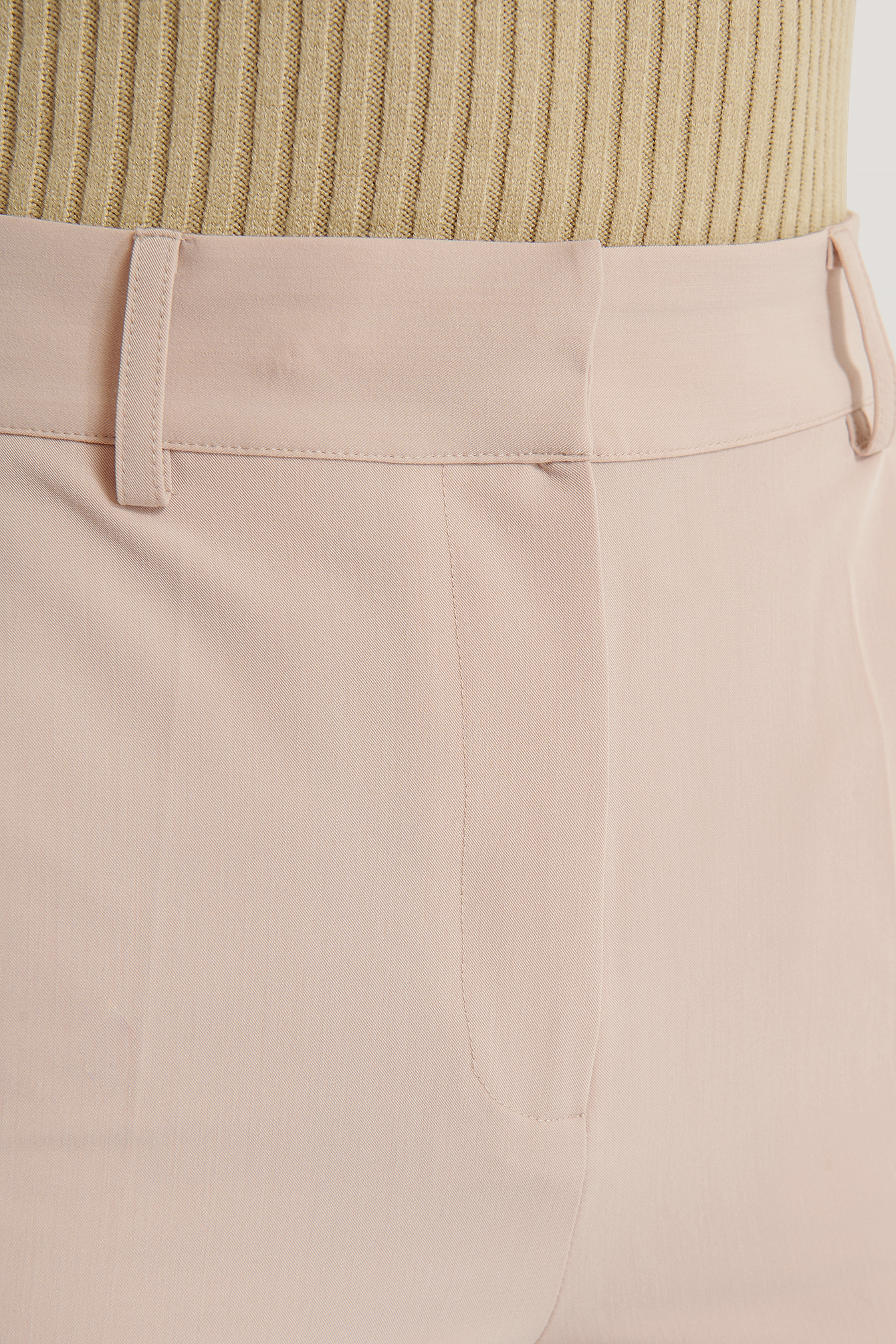 Cropped High Rise Suit Pants Beige | na-kd.com