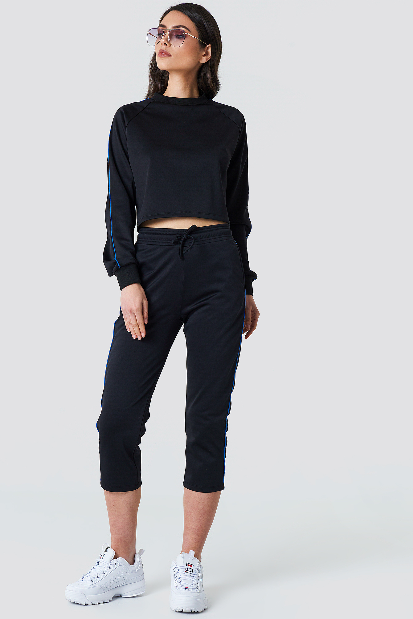 Crop track cheap pants