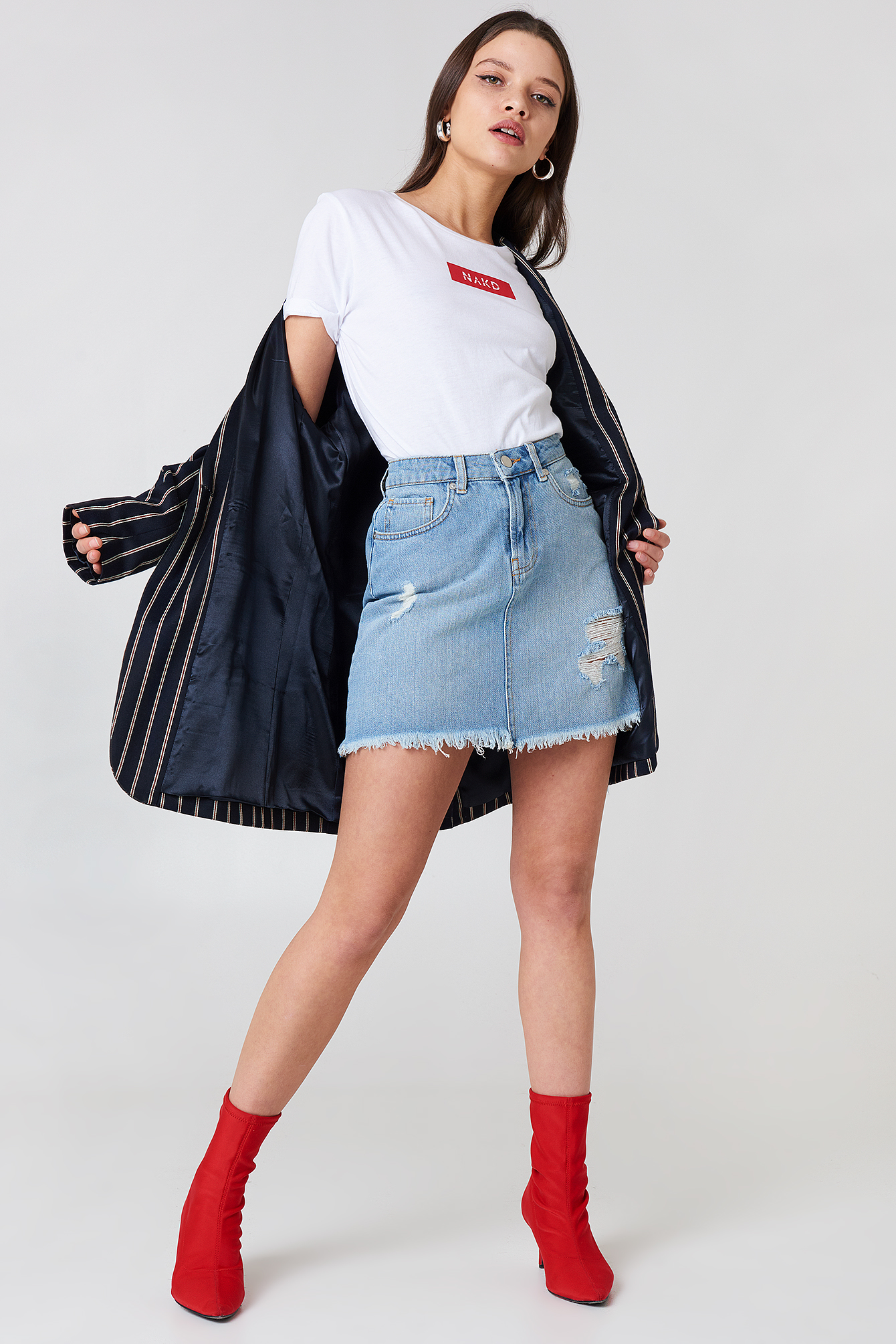 White Distressed Denim Skirt – The Embers Boutique