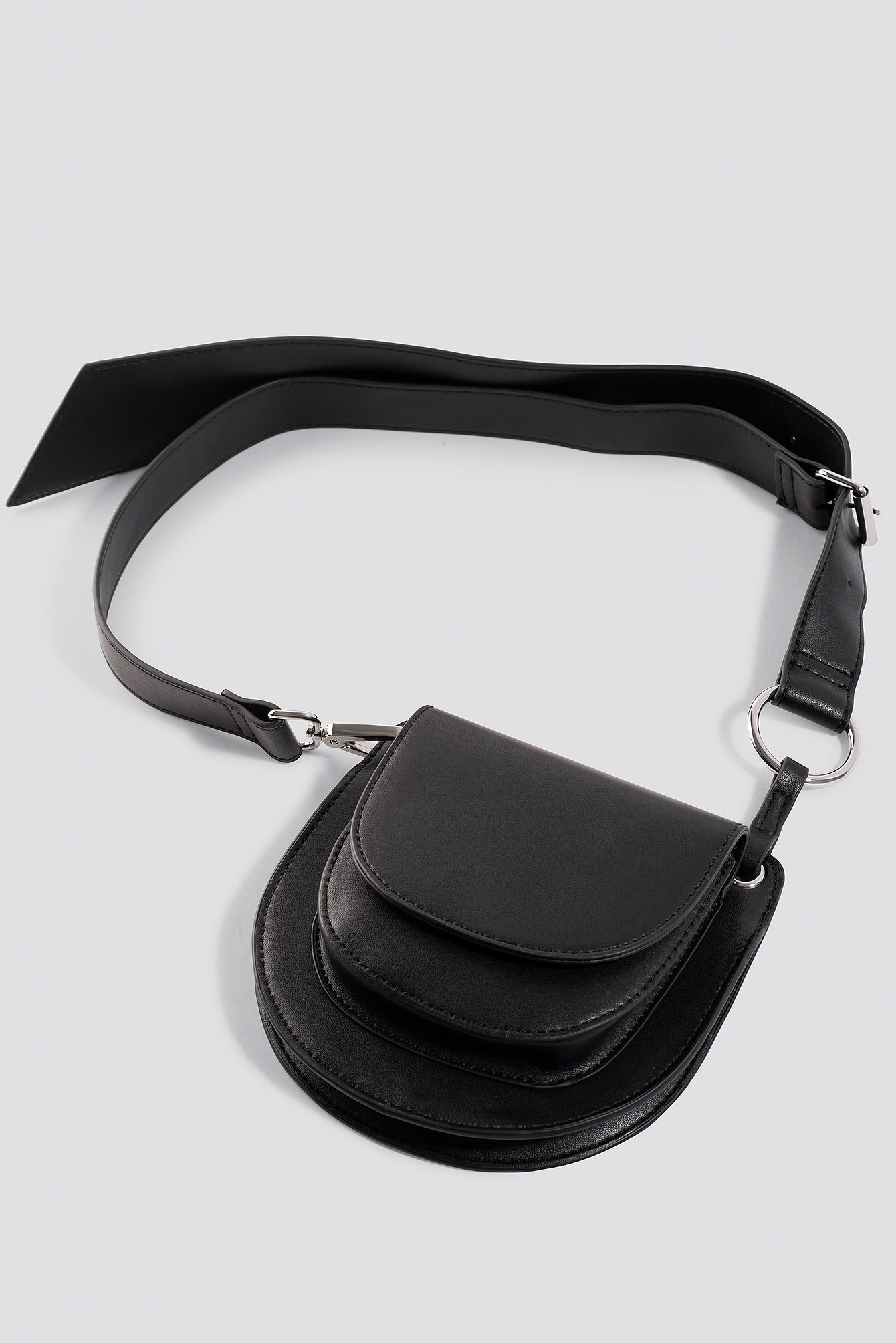Double Pocket Belted Bag Black | na-kd.com
