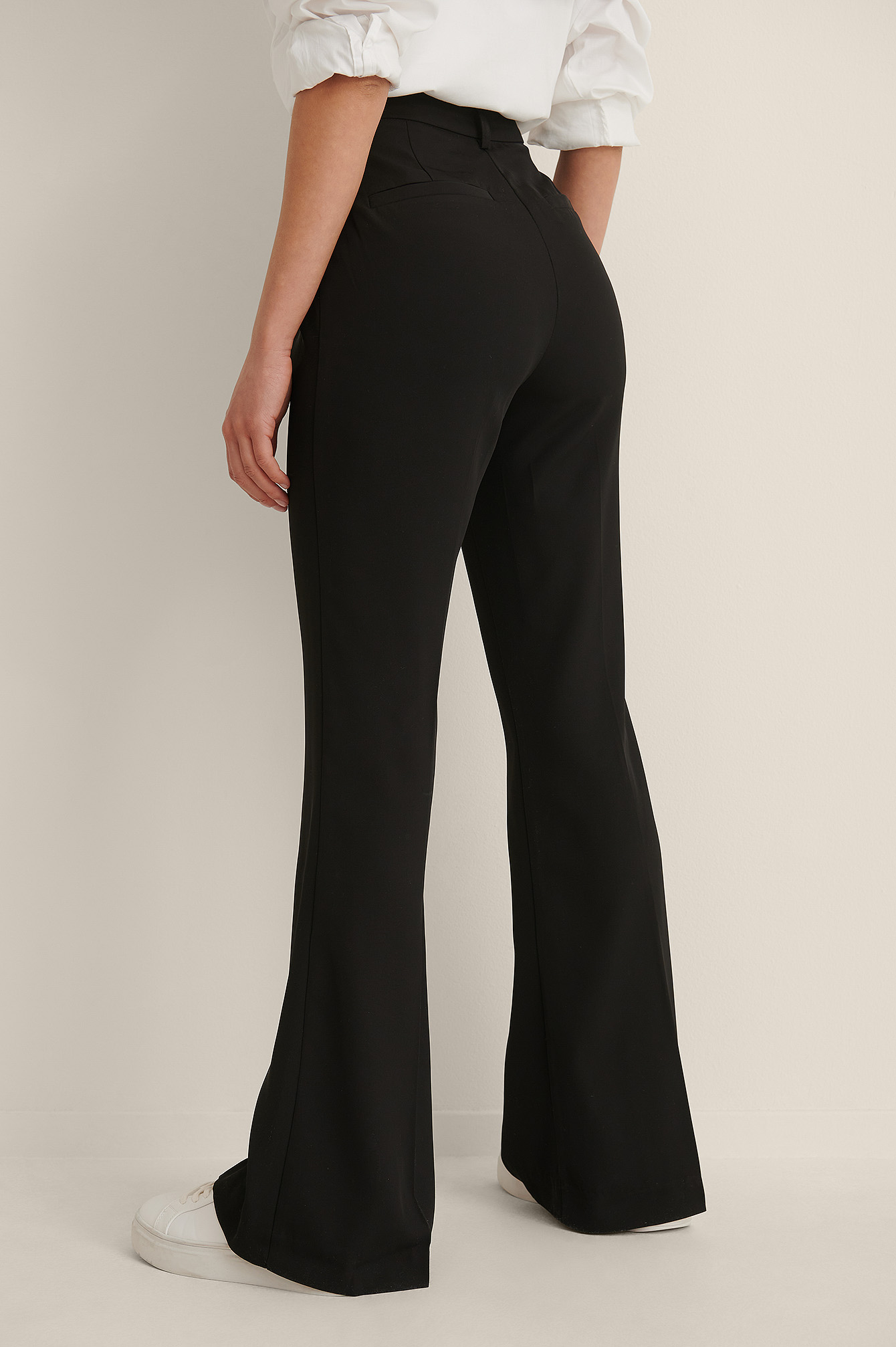 Flared Tailored Suit Pants Black