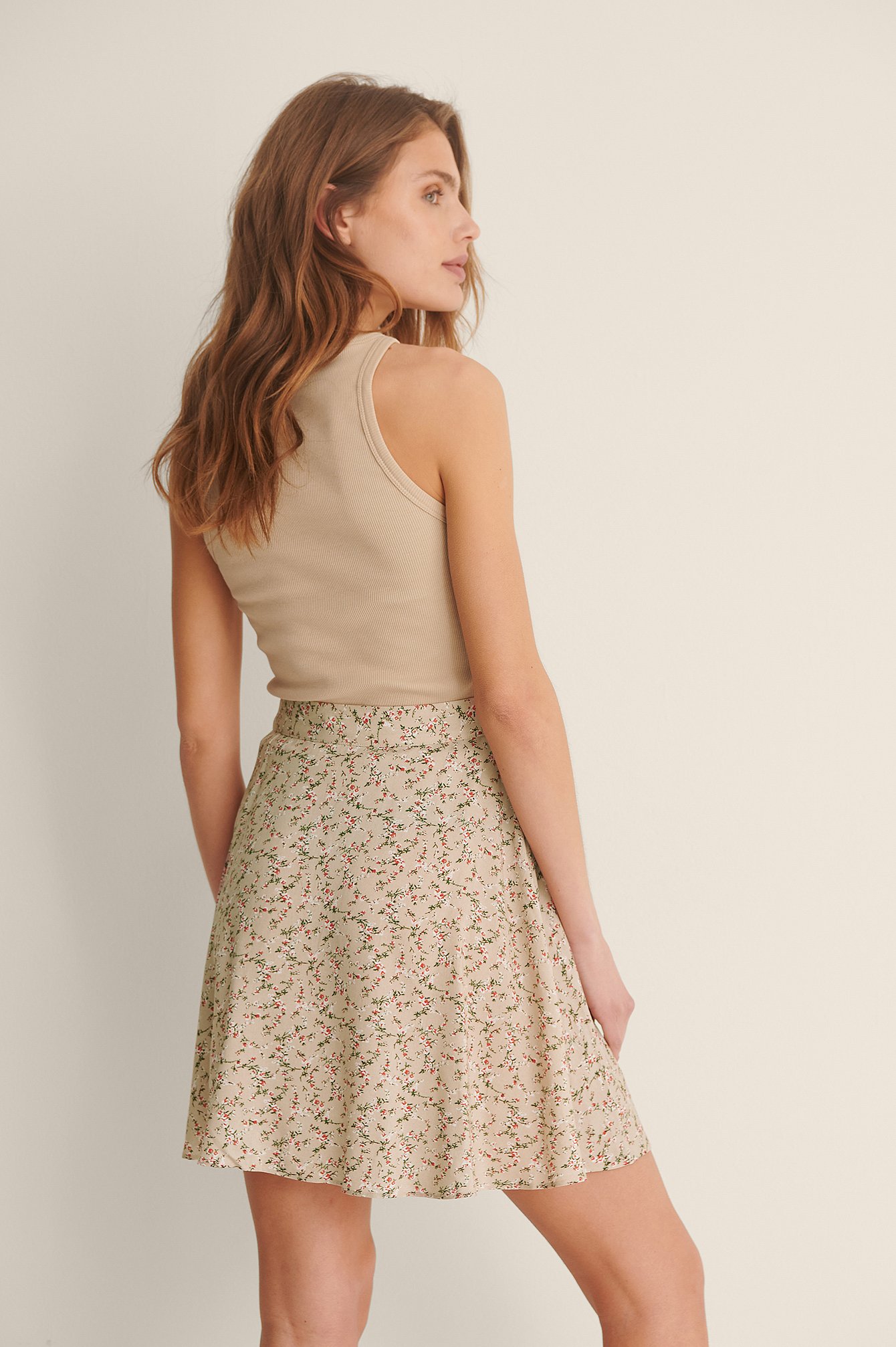 Flowy Mini Circle Skirt Flower NA KD