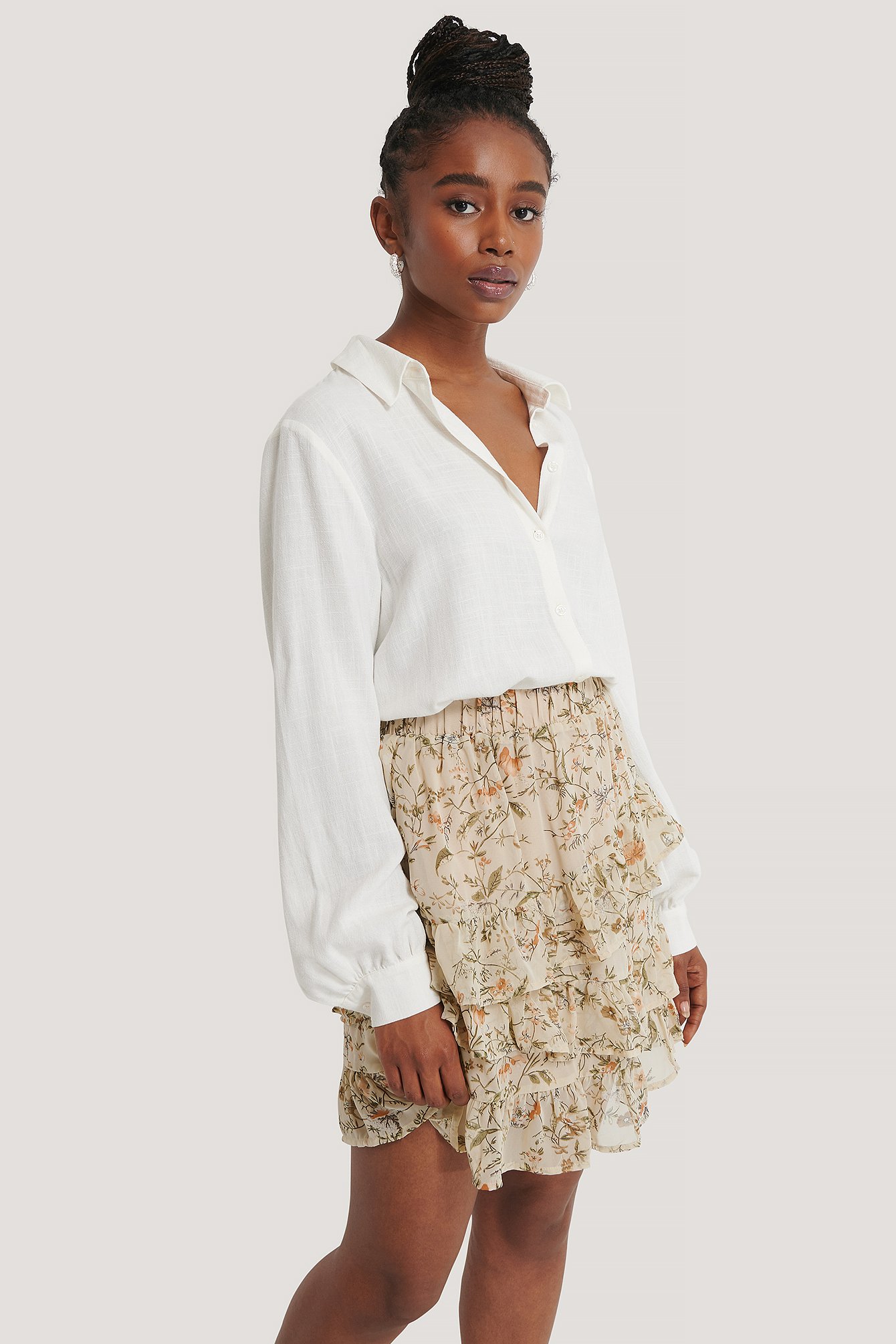 Flowy cotton mini skirt best sale