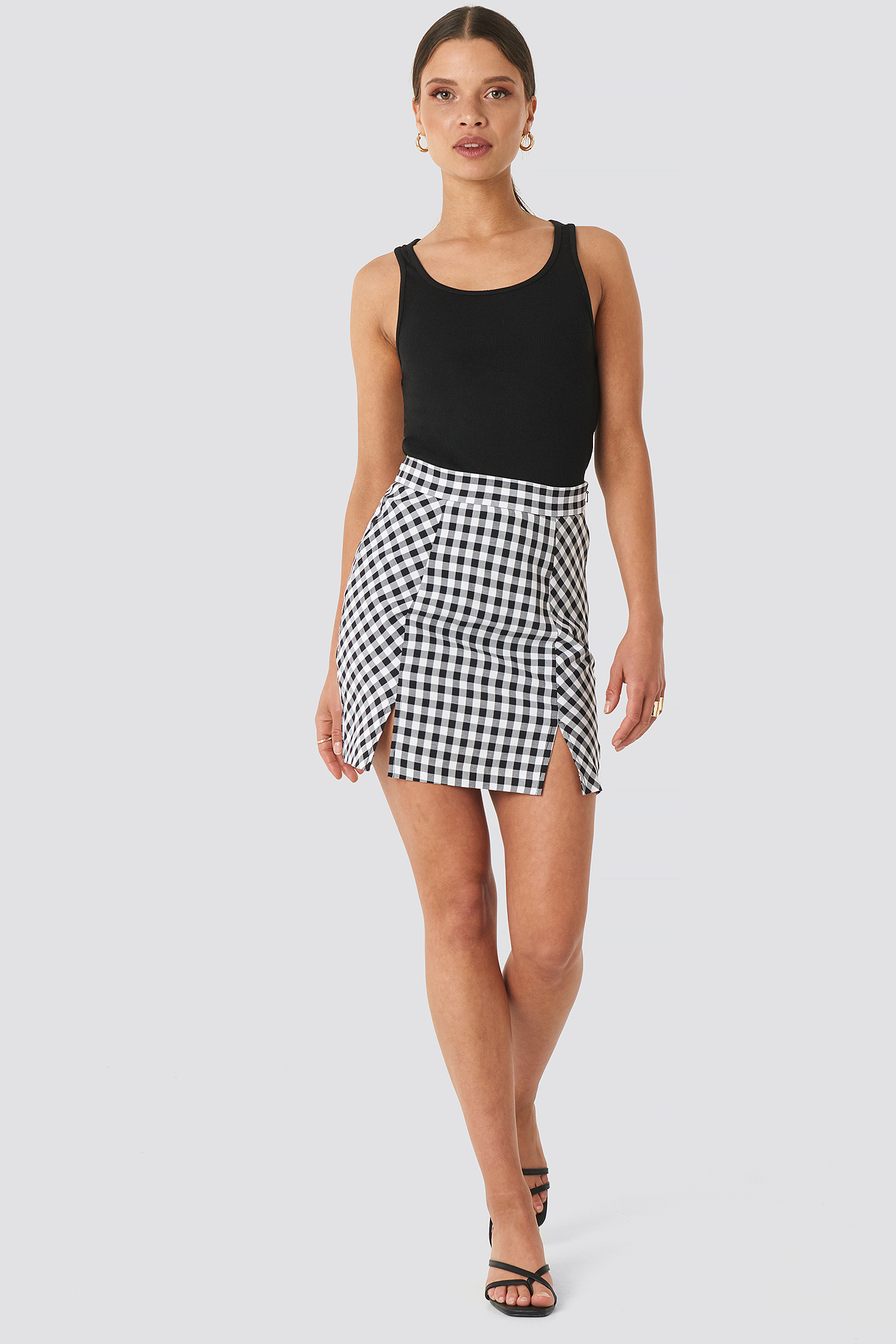 gingham skirt mini