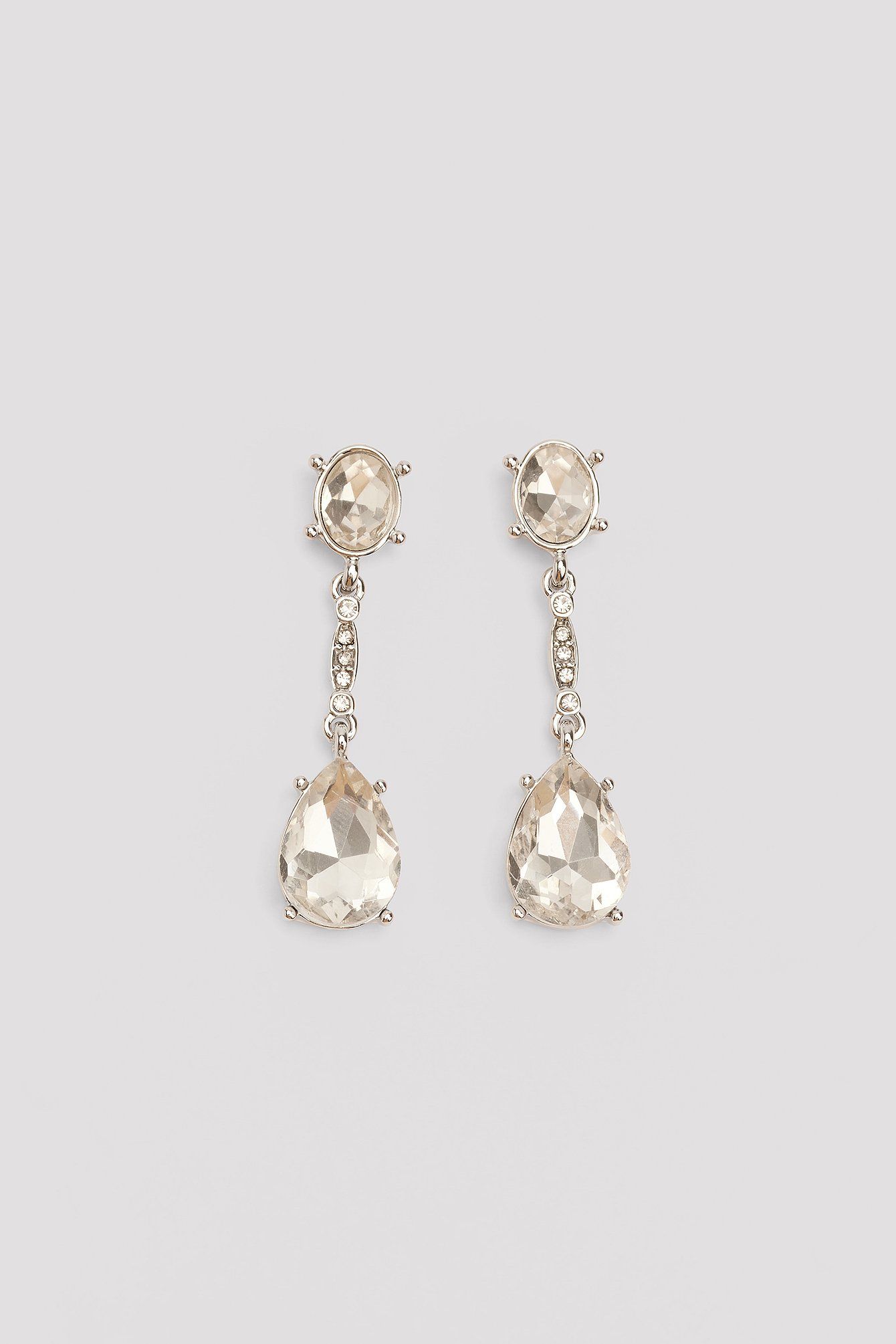 Hanging Stone Earrings Silver | NA-KD