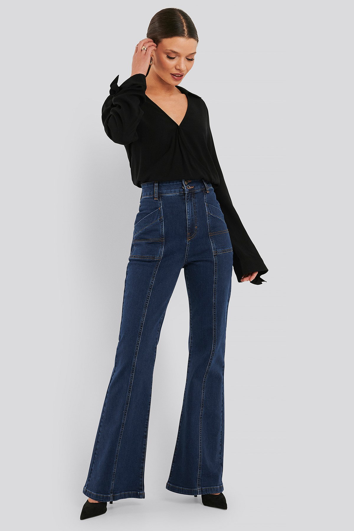 Jeans With Seam Down Front