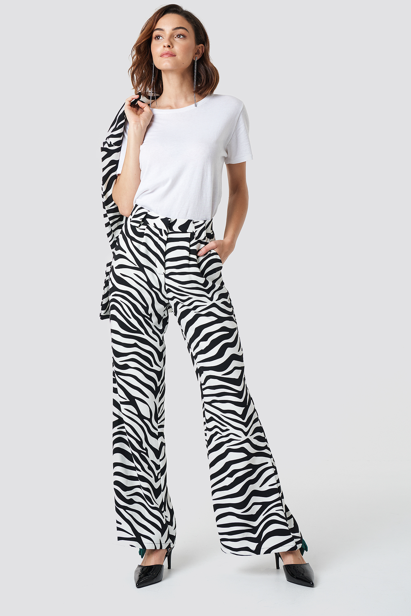 flared zebra pants