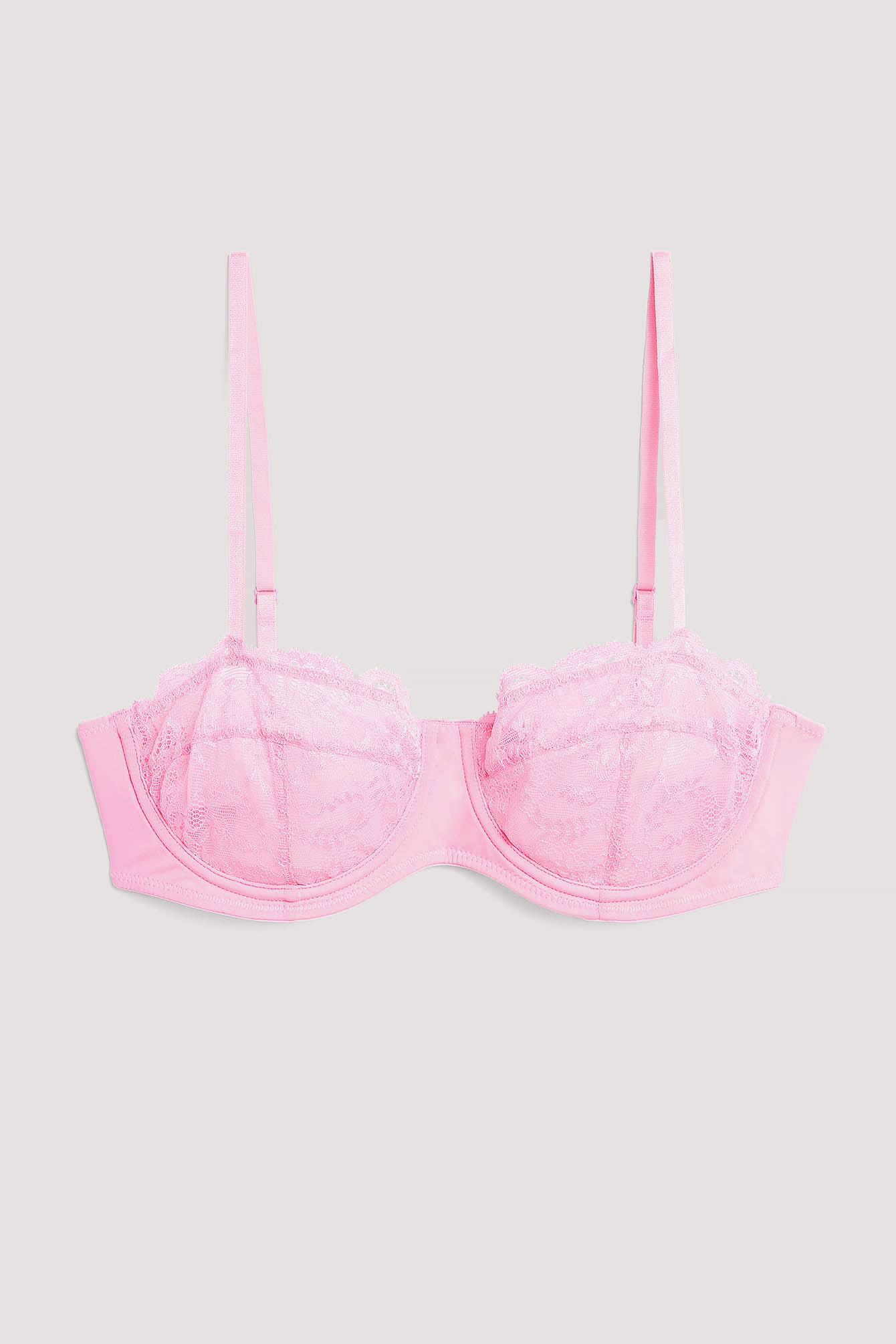 Lace Cup Micro Bra Pink