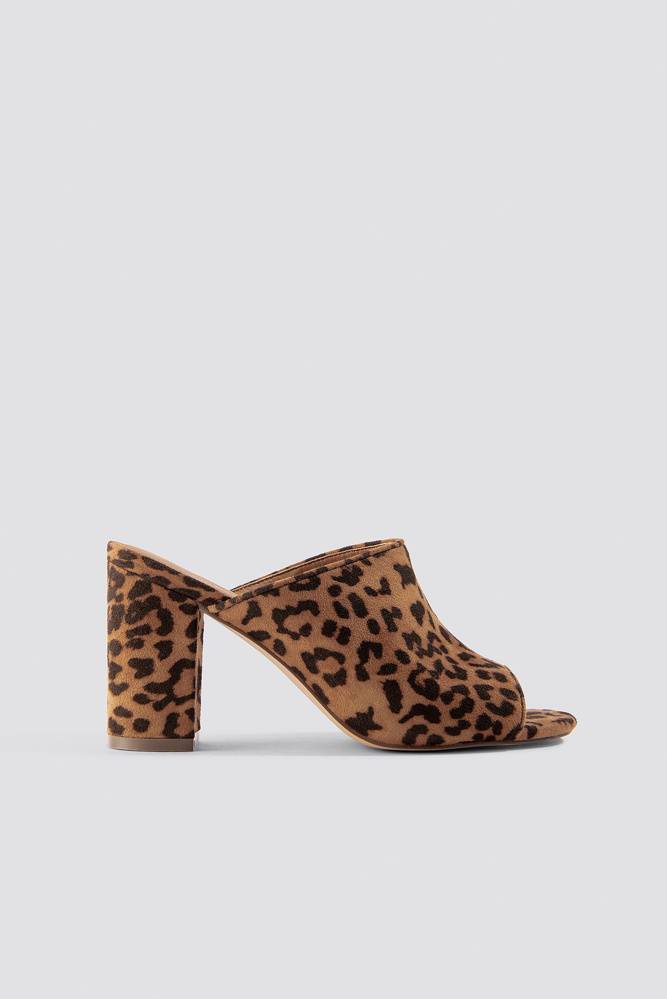 leopard mules heels