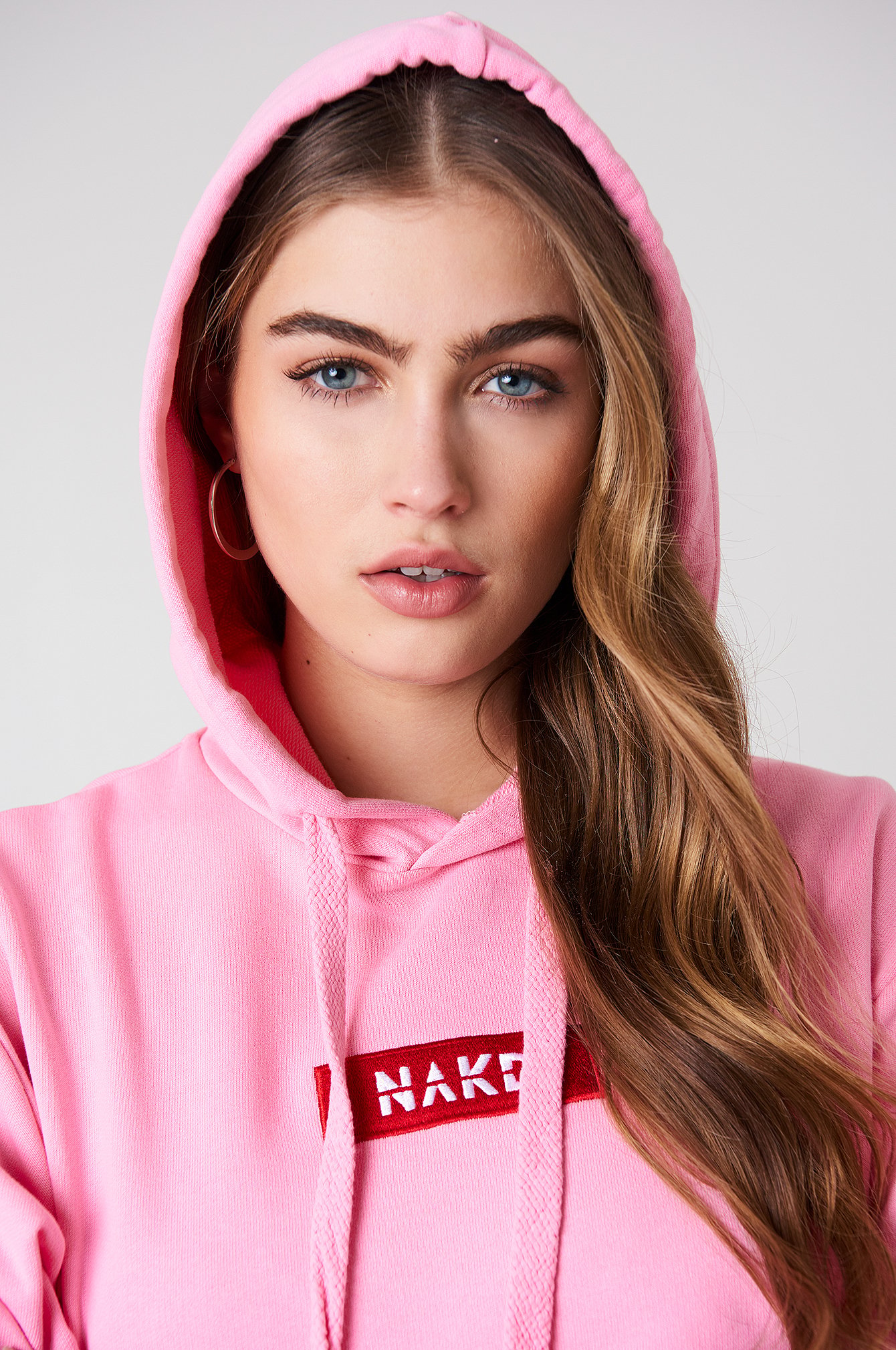 NA-KD Logo Hoodie Pink | na-kd.com