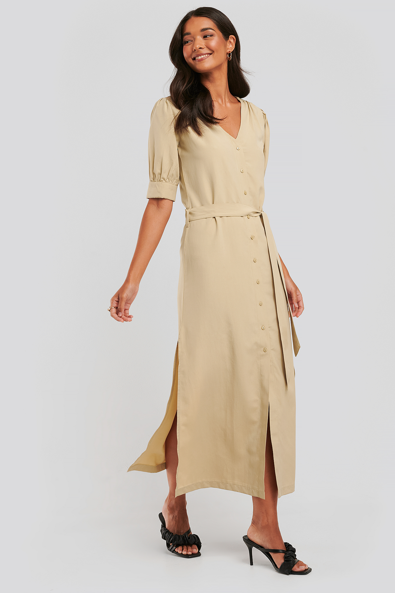 shirt dress beige