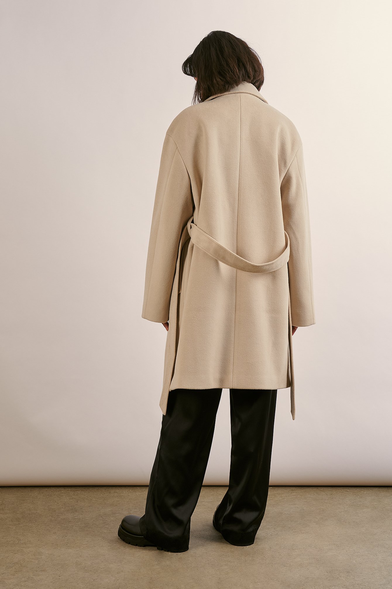 Belted Midi Coat Beige | NA-KD