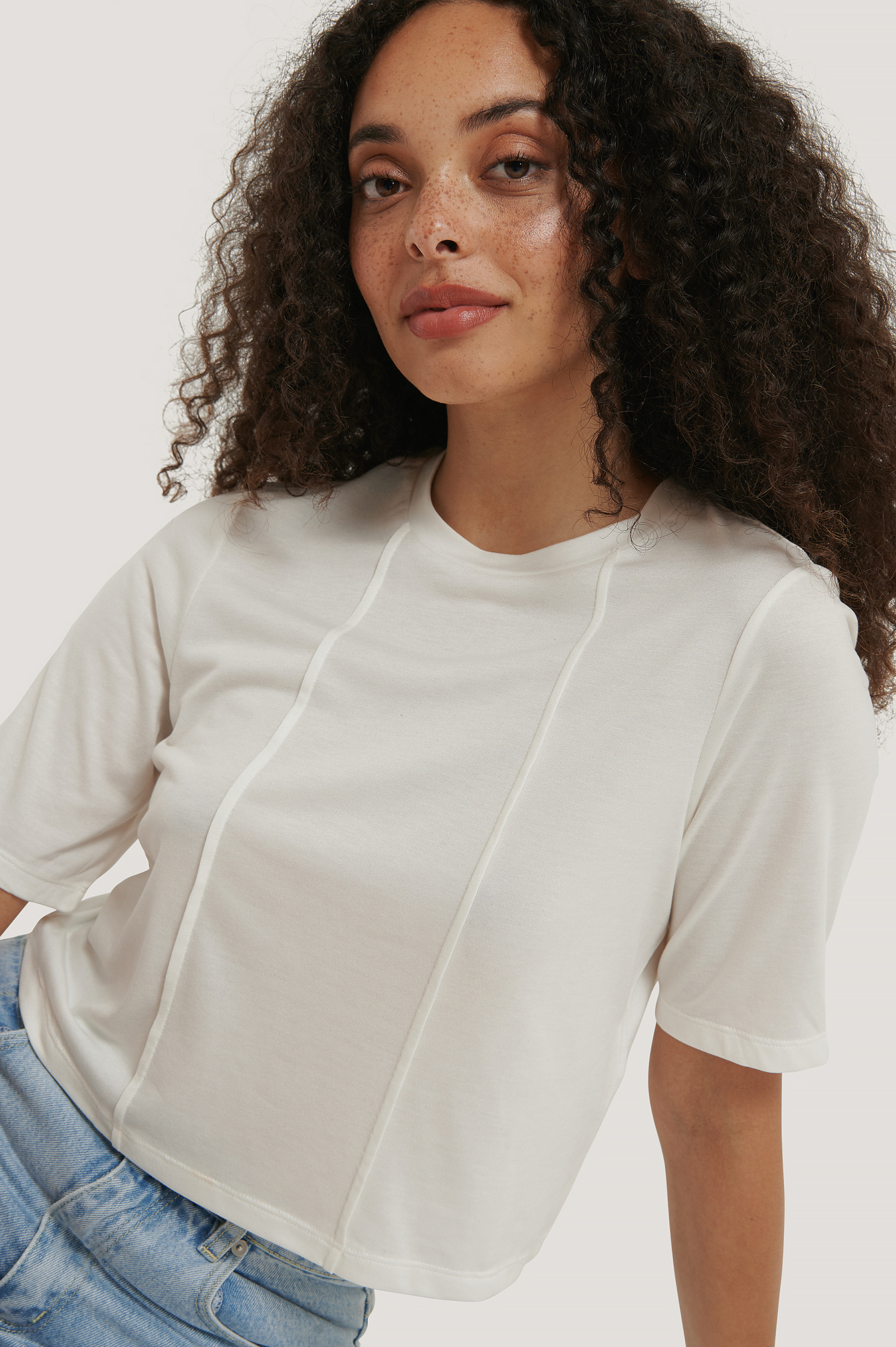 Modal Short Sleeve Top White | na-kd.com