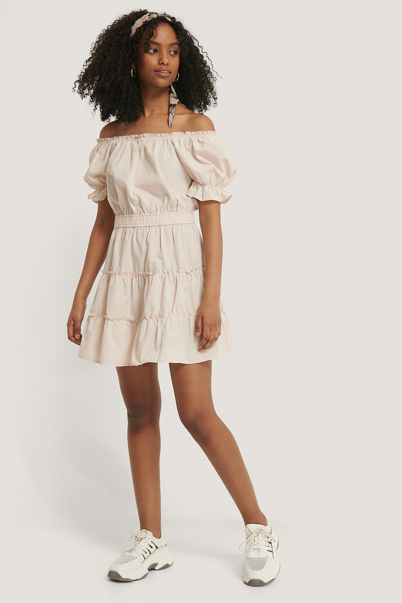 white off shoulder gypsy dress