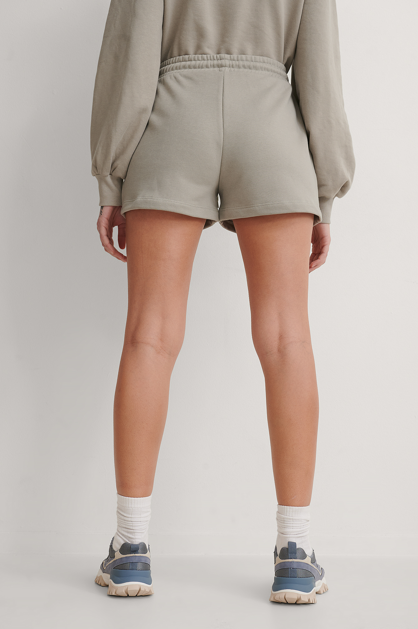 high waisted sweatshirt shorts