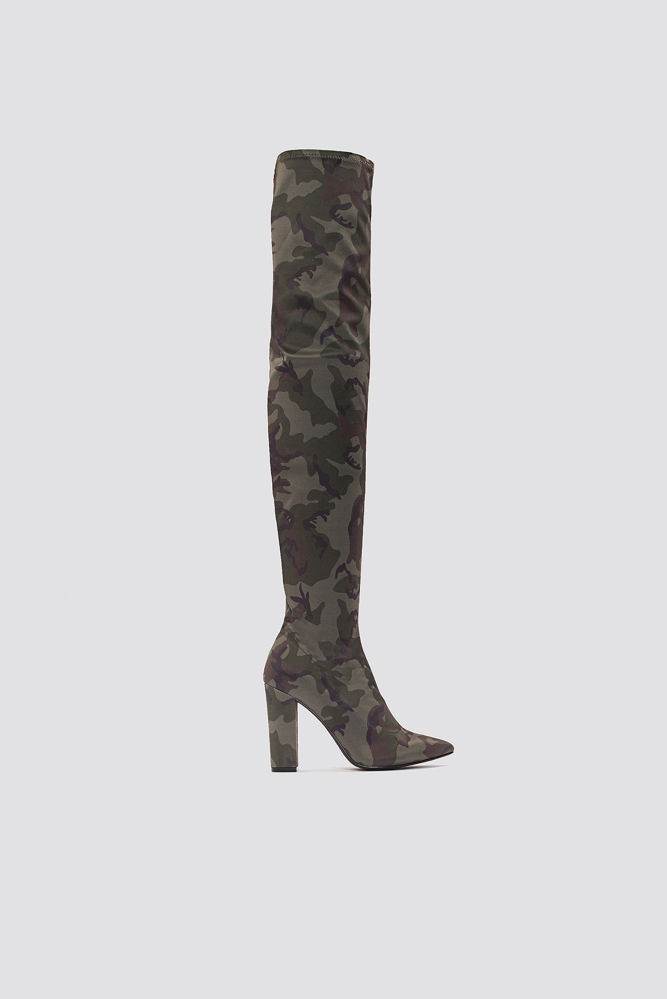 Camouflage knee shop high boots