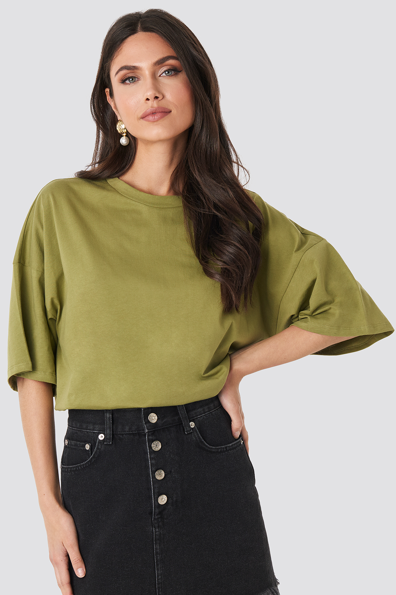 green oversized t shirt