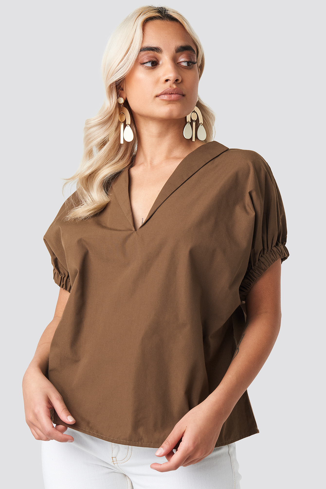 womens oversized short sleeve shirt