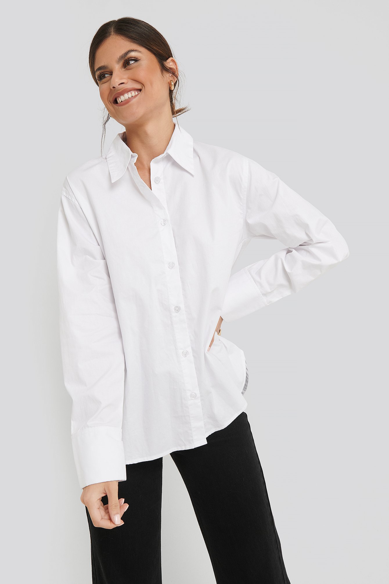 Oversized Shirt White | na-kd.com