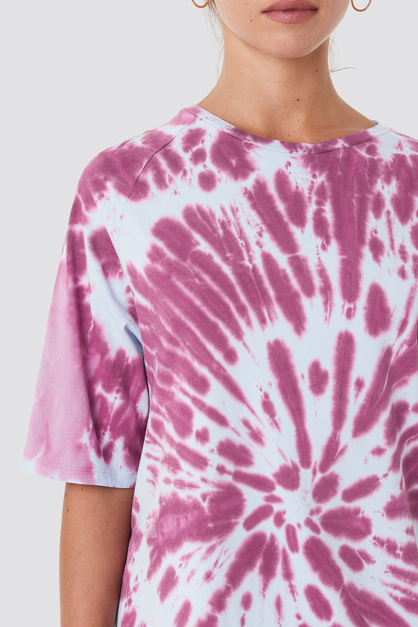 purple tie dye t shirt dress