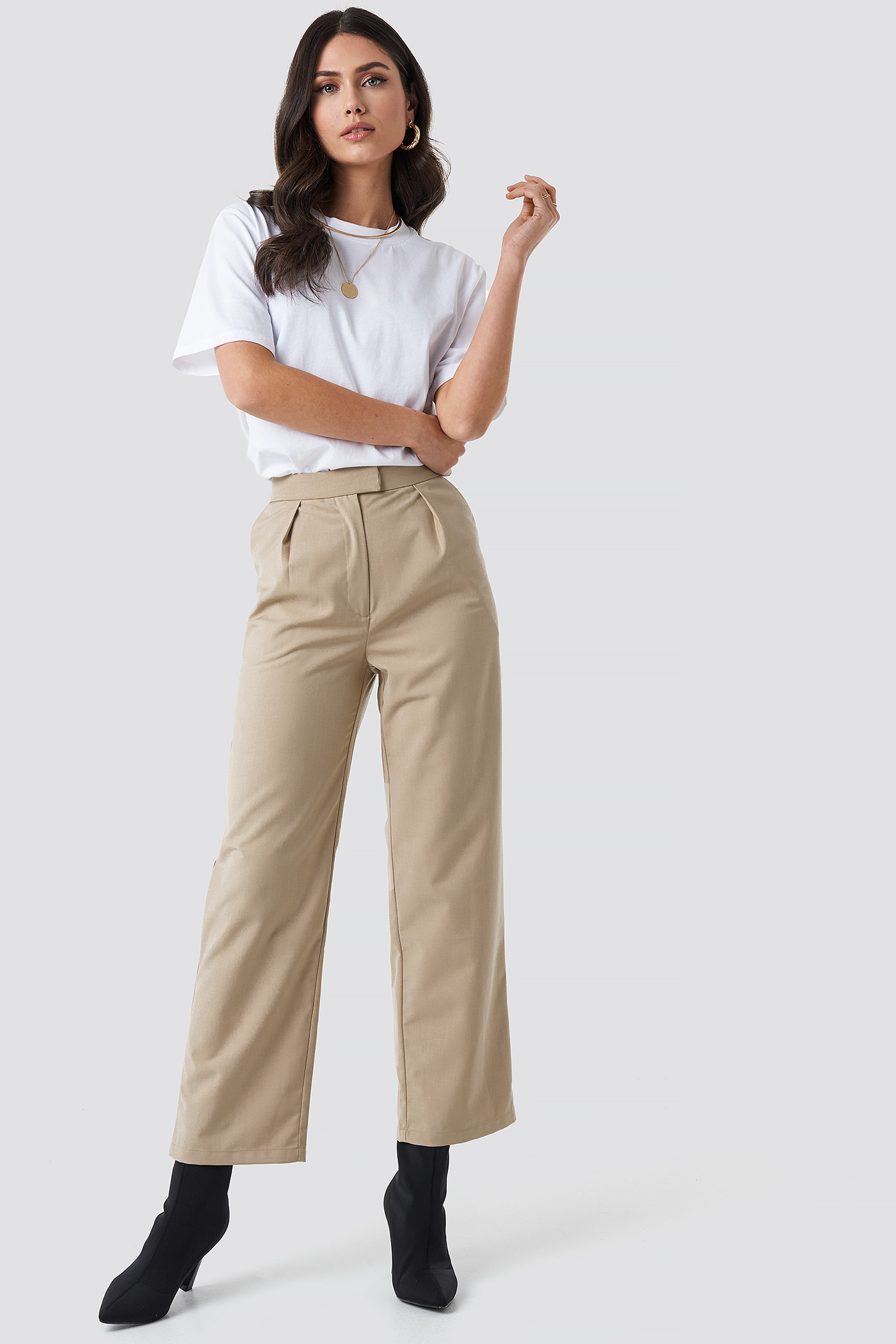 SheIn Women's Hight Waist Stretchy Palazzo Pants Wide Leg Flared Pants  Trousers Brown XS : Buy Online at Best Price in KSA - Souq is now  Amazon.sa: Fashion