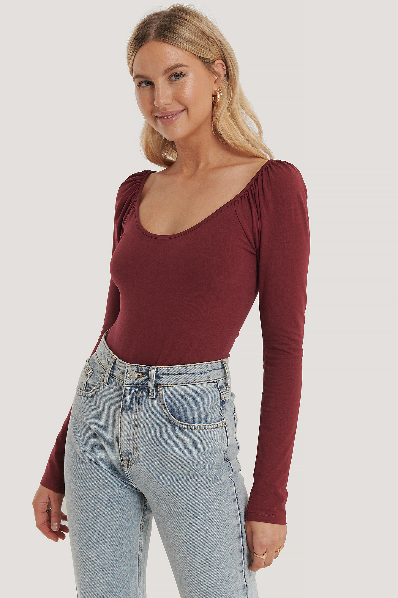 Puff Sleeve Body Red 