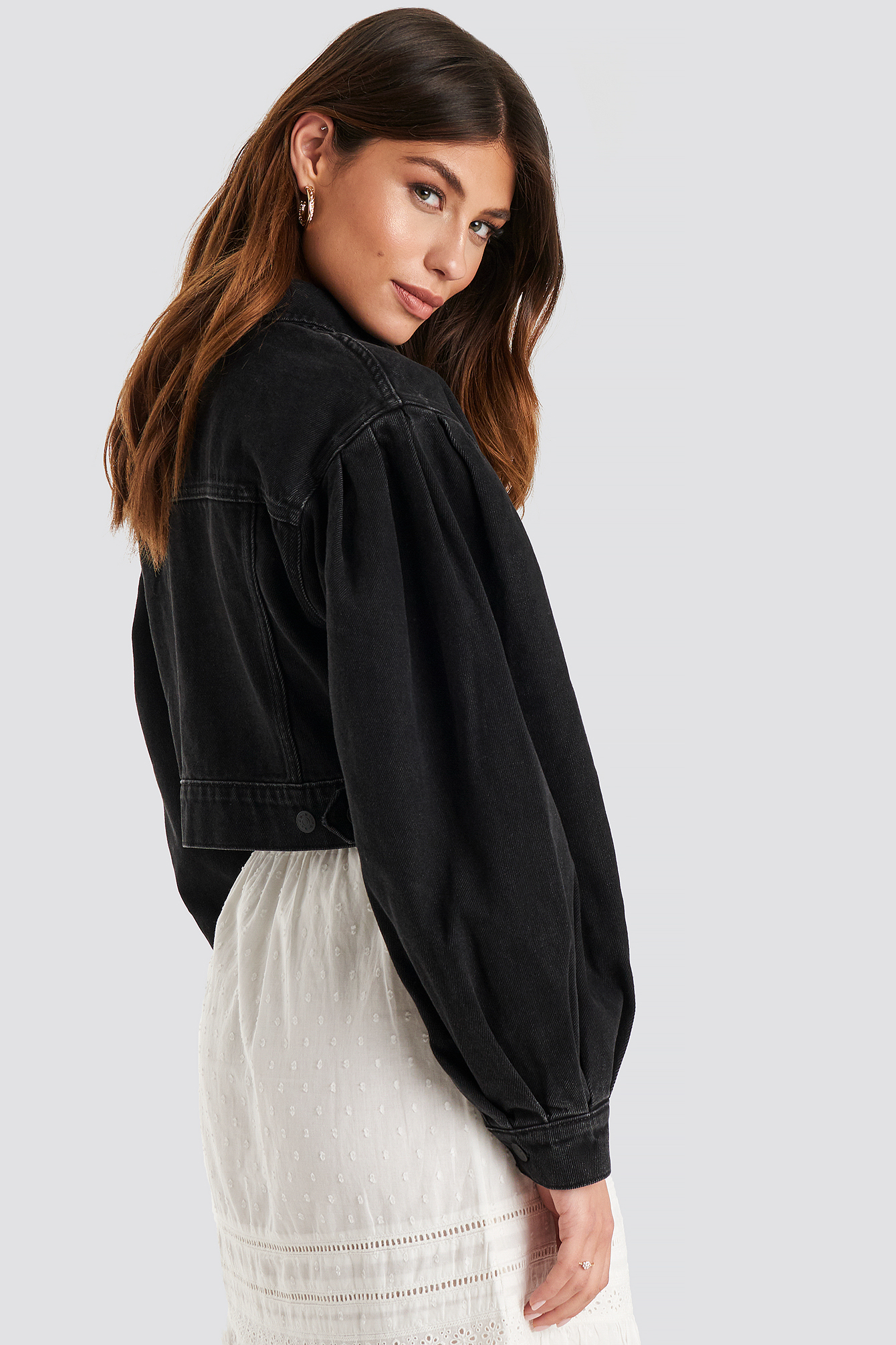 oversized jean jacket black