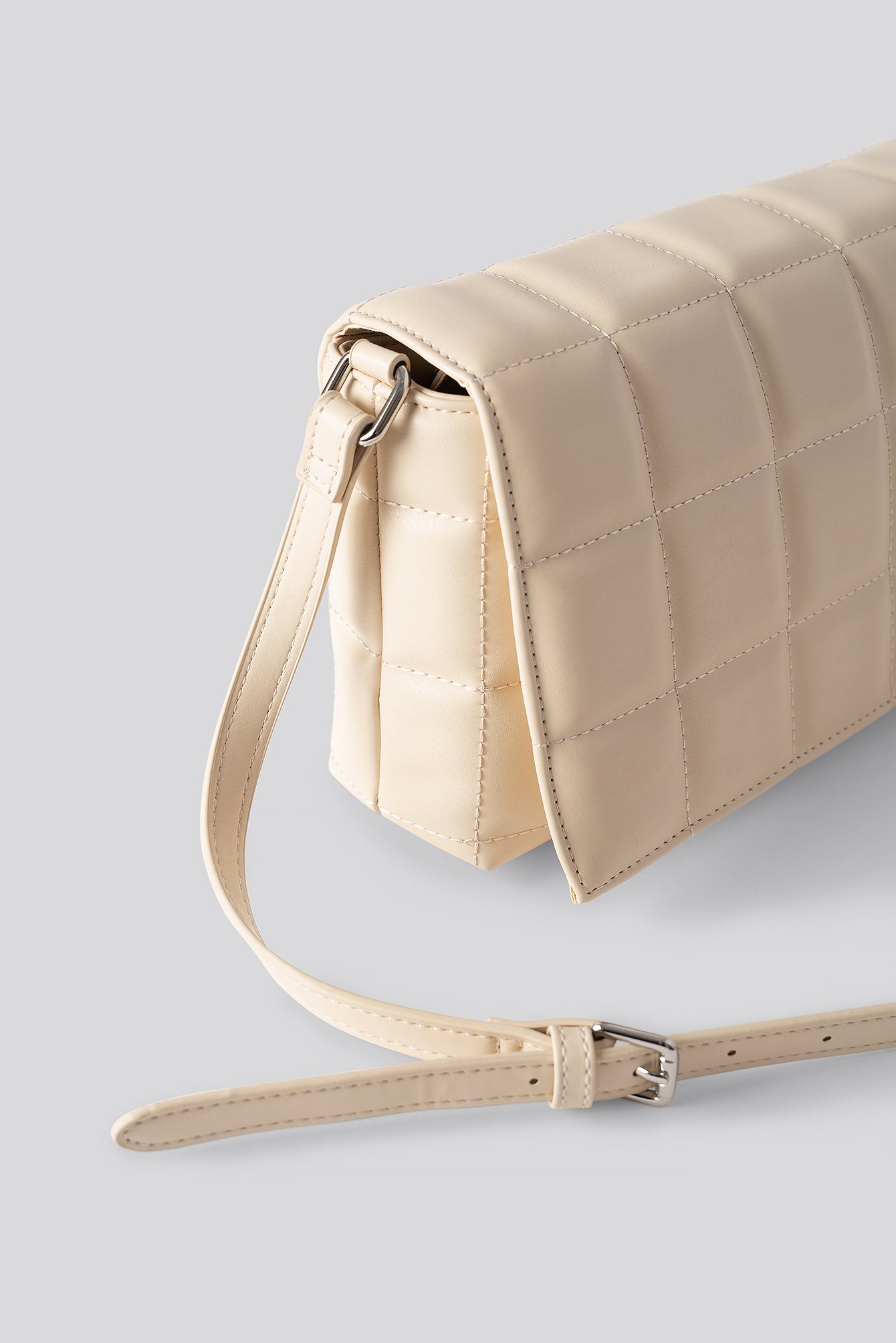 Quilted Crossbody Bag Beige NA KD