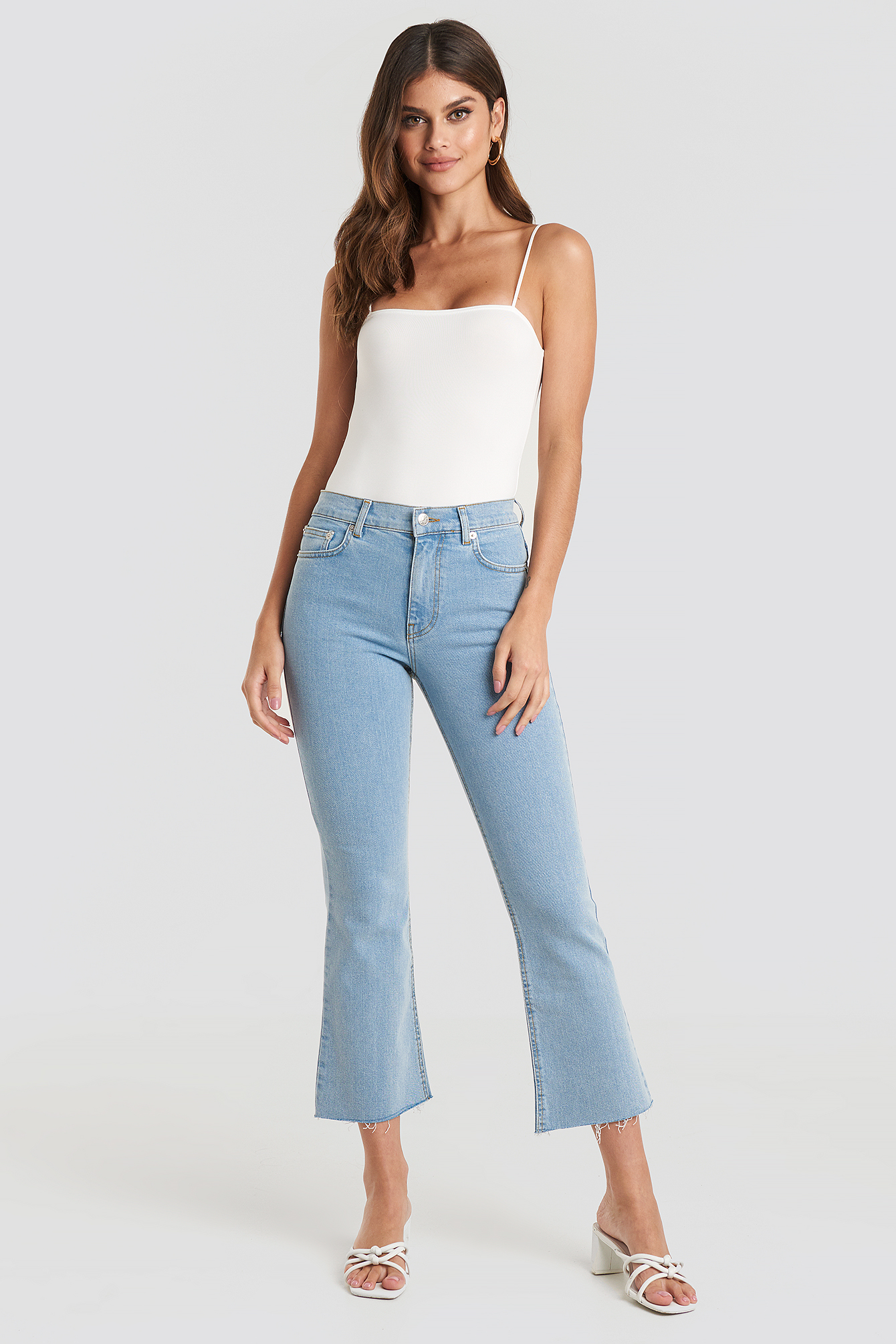 kick flare ankle jeans