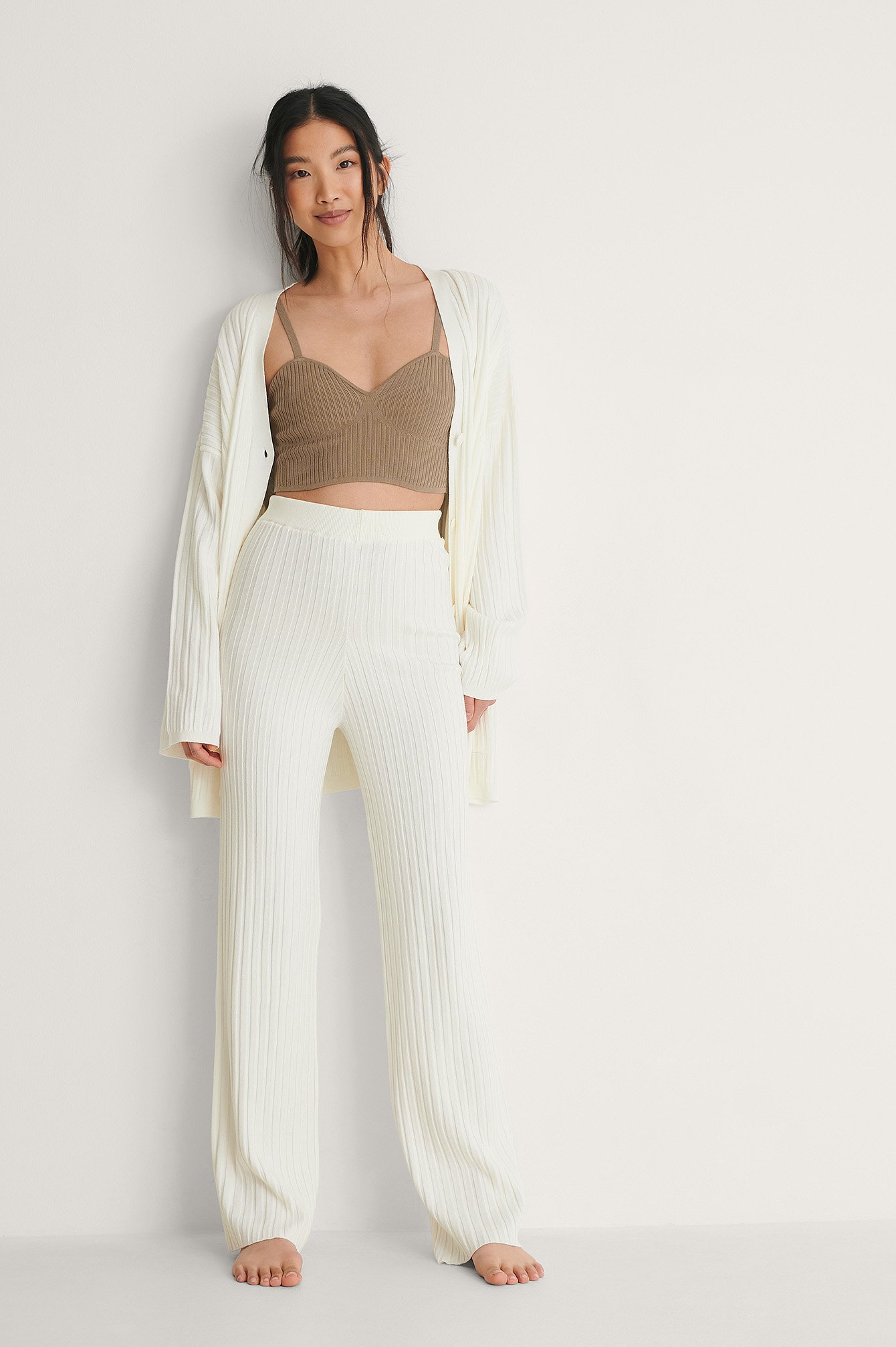 Wide Rib Turtleneck & Pants Knitted Two-Piece | Ribbed turtleneck, Turtle  neck, Knit two piece set