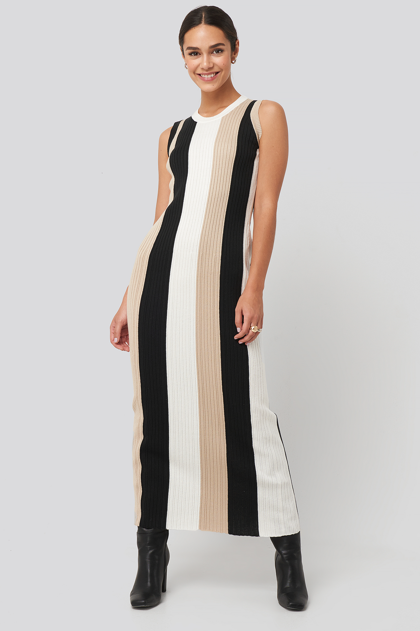 Ribbed Sleeveless Maxi Dress Multicolor Na Kd