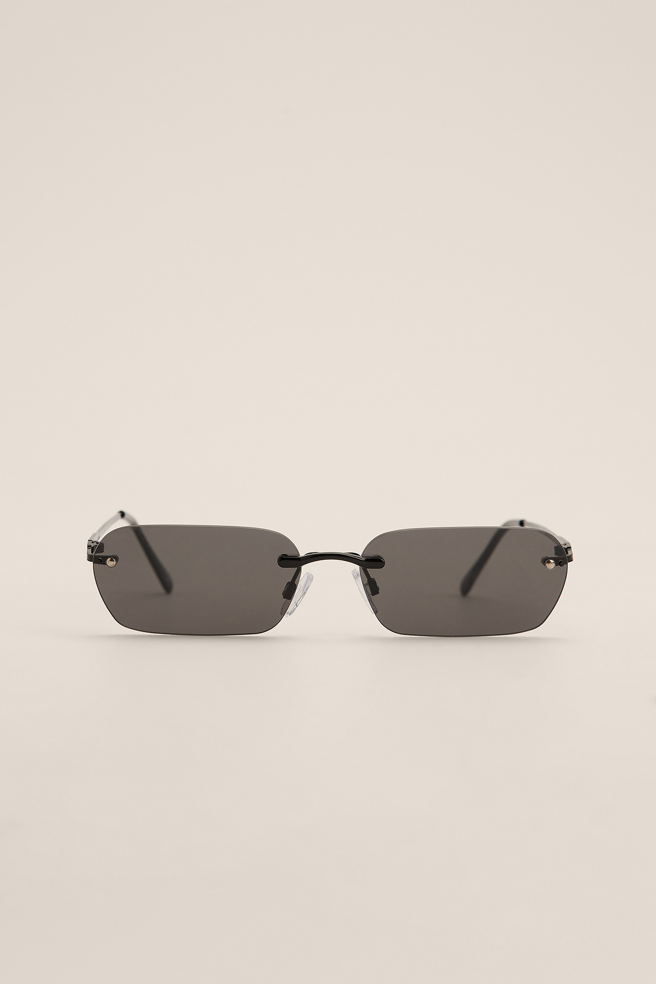 Randlose schmale Sonnenbrille Braun NA-KD 
