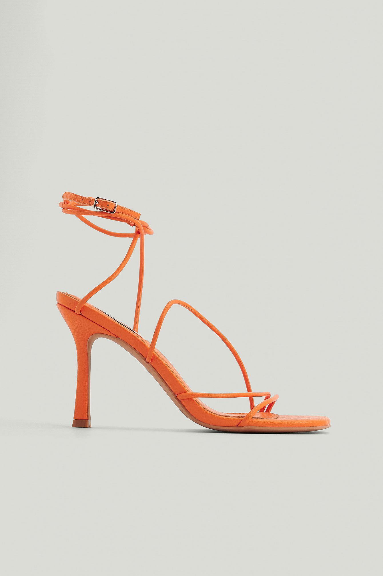 Højhælede sko med rund tå strop Orange | NA-KD