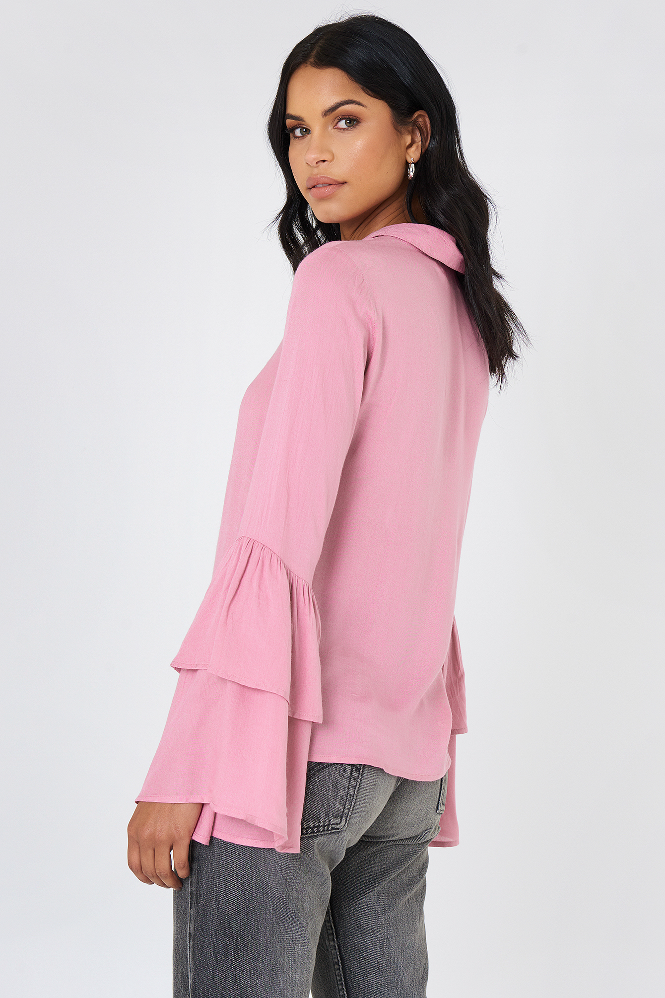 Pink Ruffle Shirt